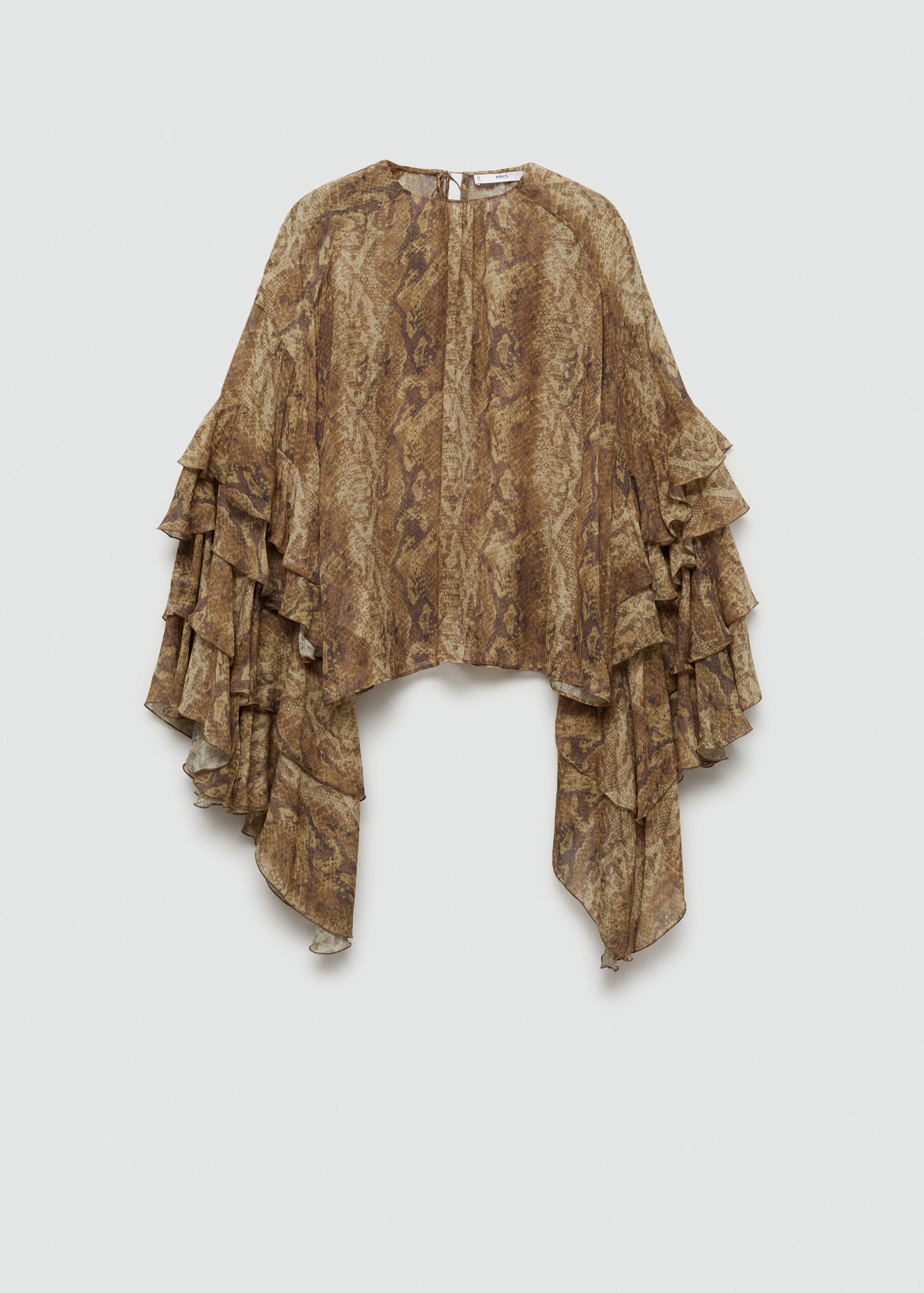 Ruffle blouse with snake print - Article without model