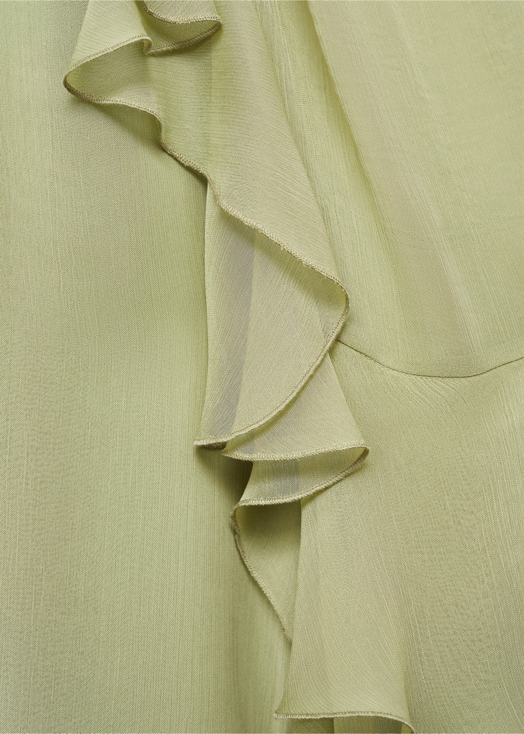 Rüschenkleid aus Chiffon - Detail des Artikels 8, Grün. Ref: 77054796-00.
