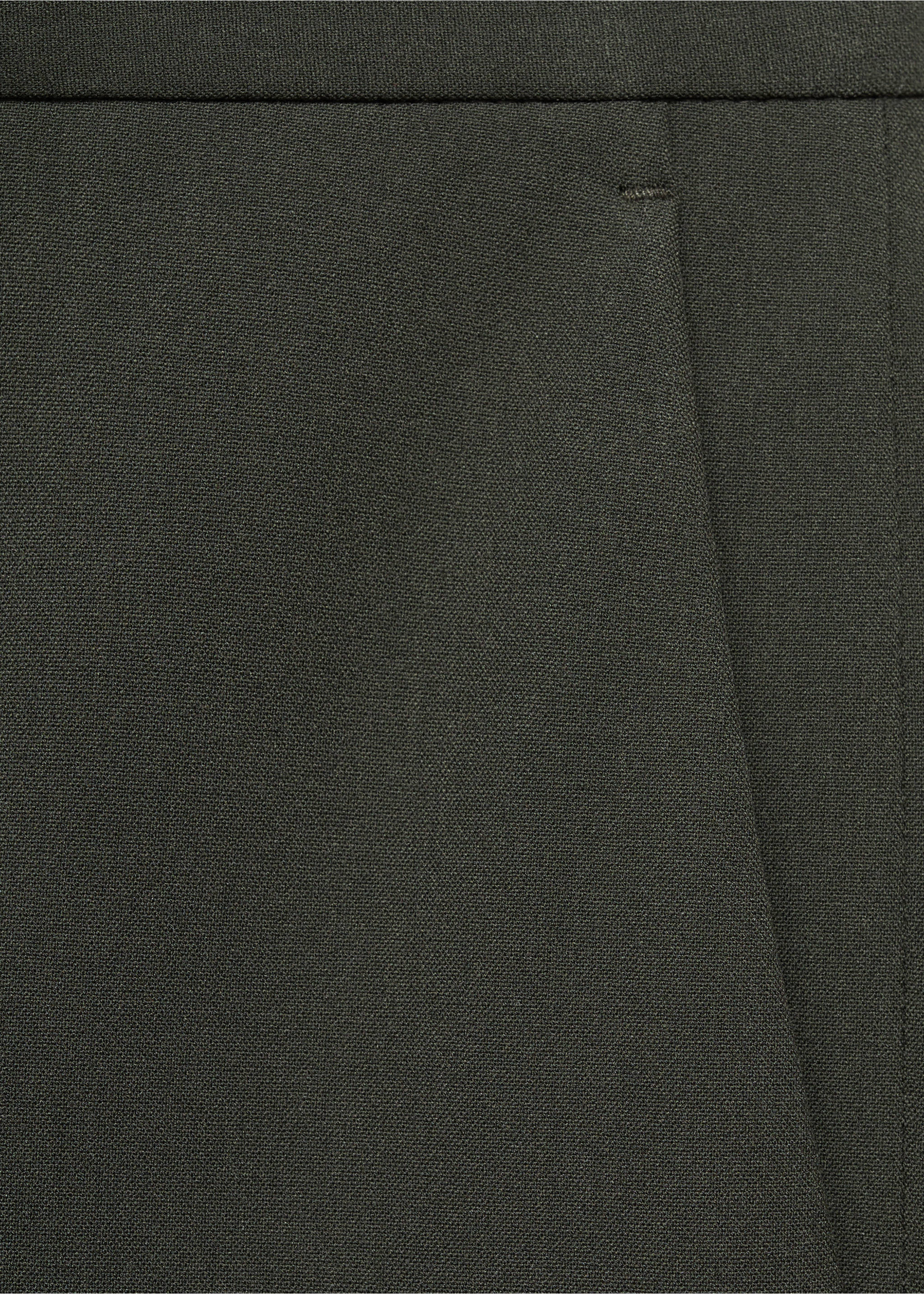 Stretch-fabric slim-fit suit trousers - Details of the article 8, Green. Ref: 77055148-00.