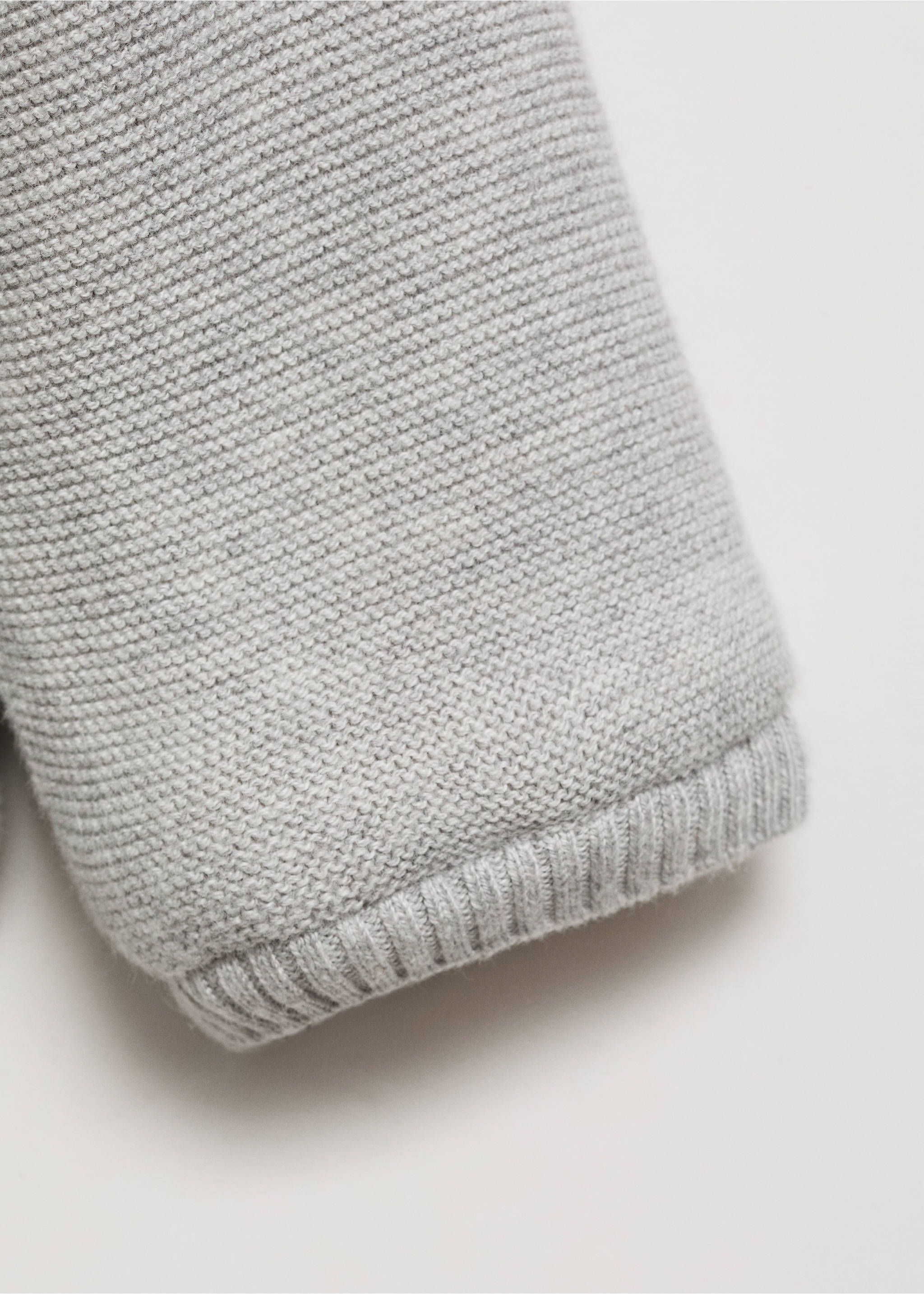 Knit cardigan with fleece lining - Details of the article 0, Medium Heather Grey. Ref: 77055150-00.