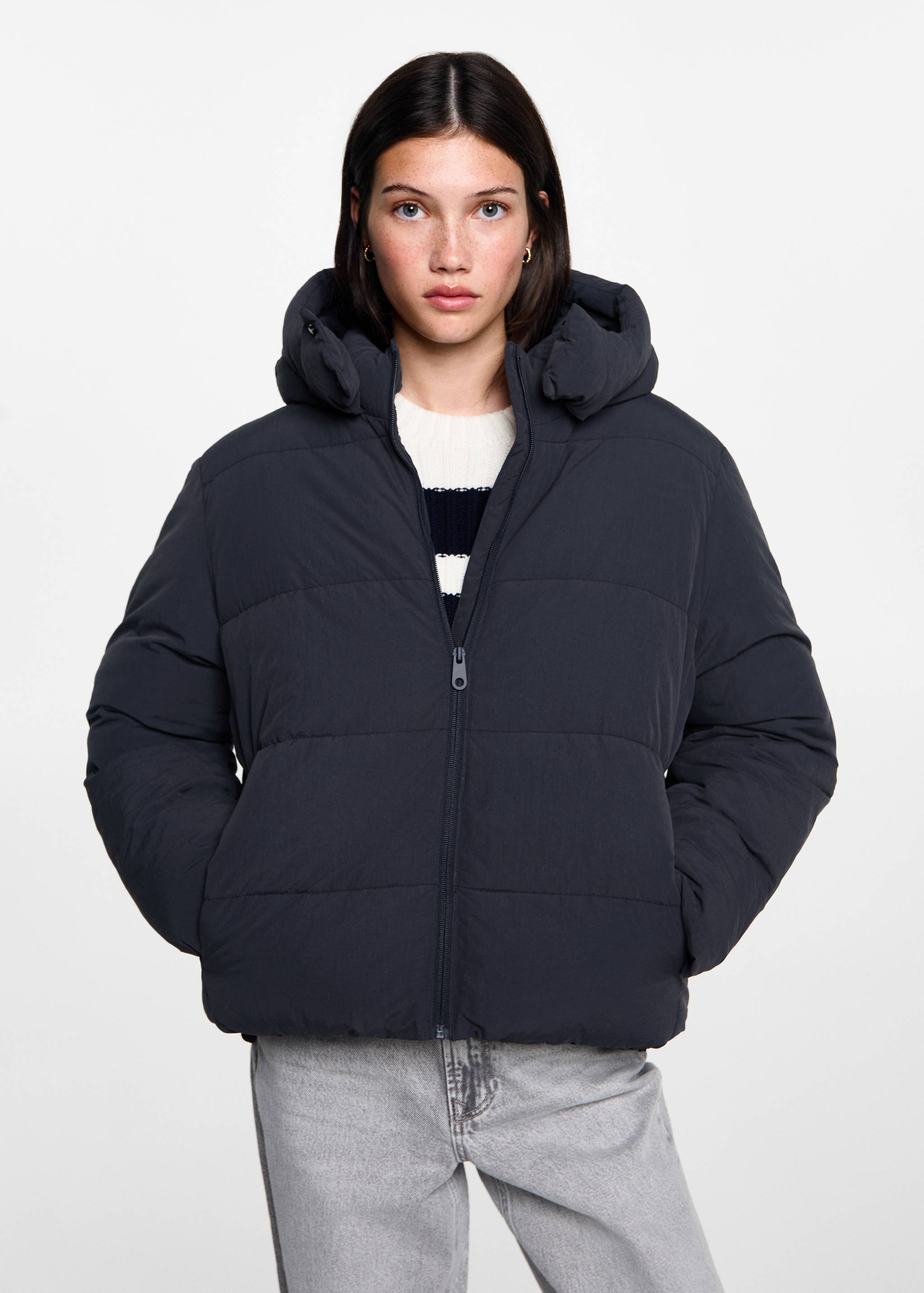 Short quilted anorak - Medium plane
