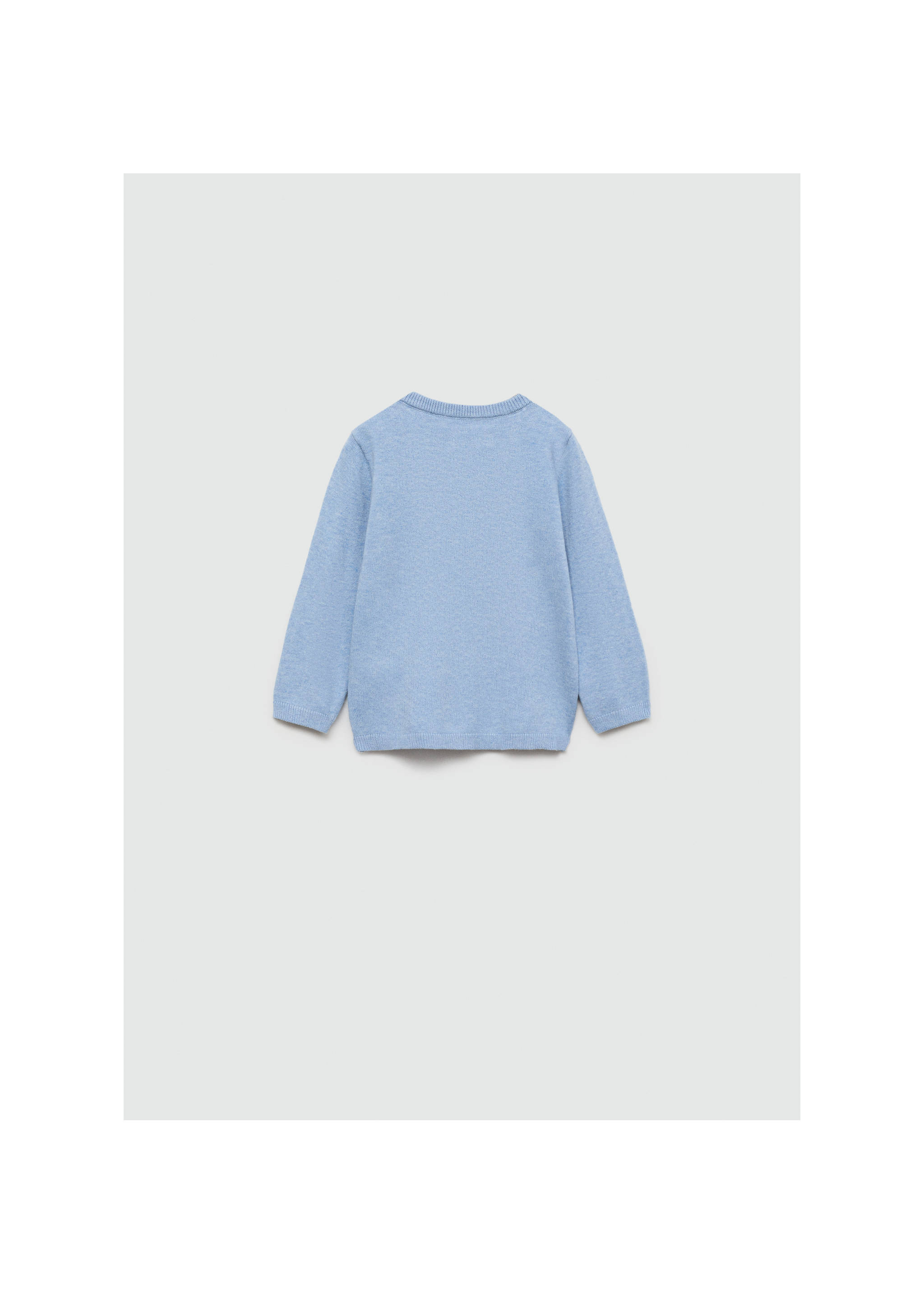 Pull-over à col en V - Verso de l’article, Bleu ciel. Ref: 77055630-00.
