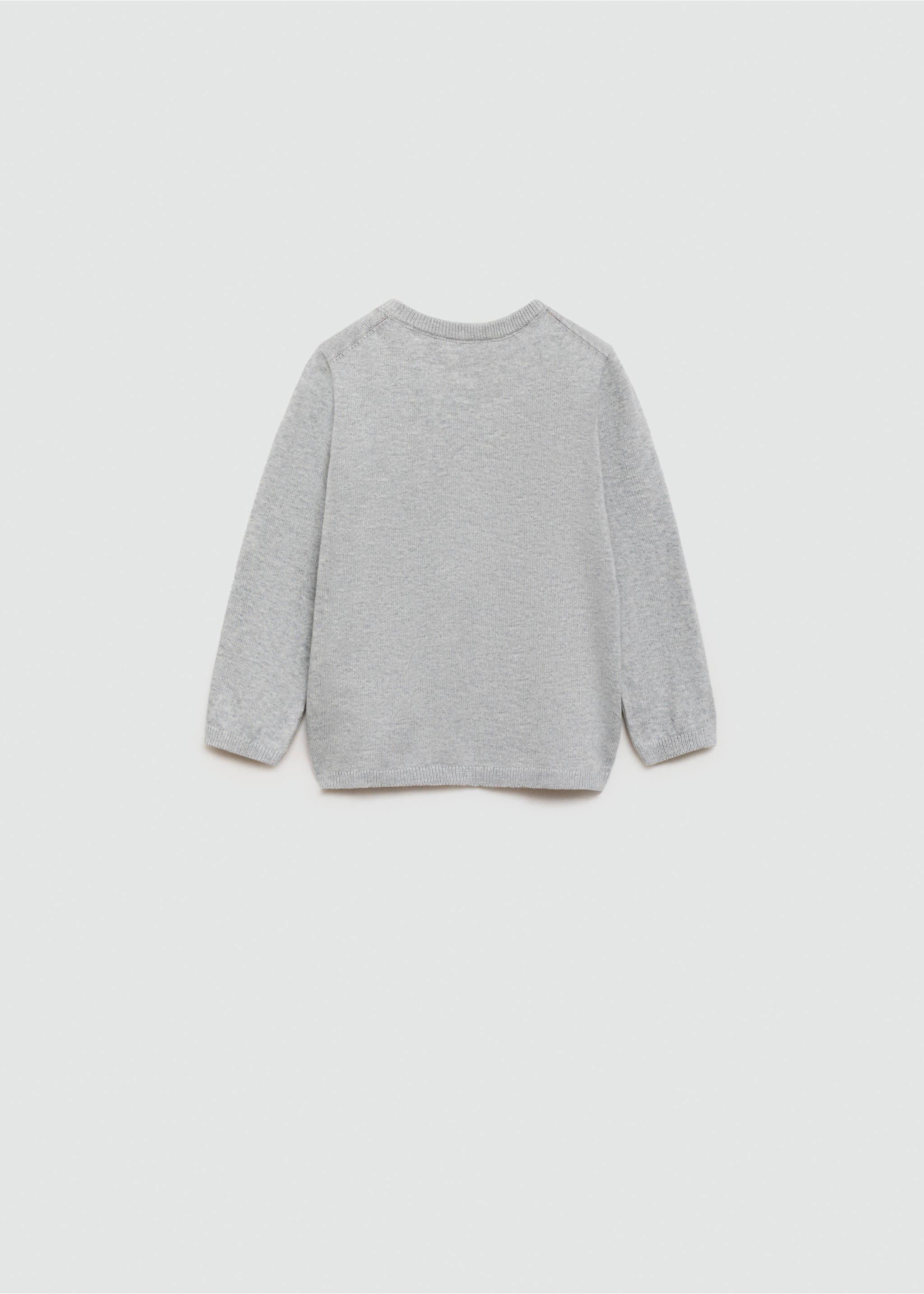 V-neck sweater - Reverse of the article, Light Heather Grey. Ref: 77055630-00.