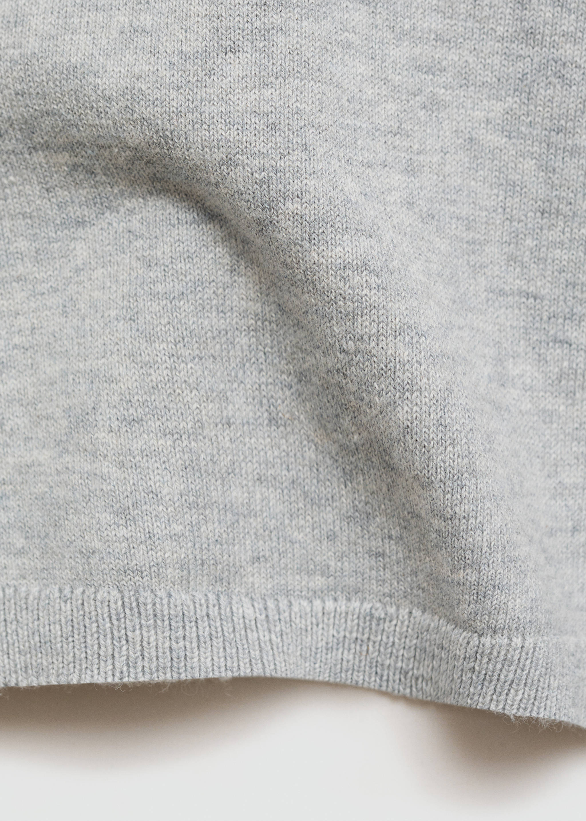 V-neck sweater - Details of the article 0, Light Heather Grey. Ref: 77055630-00.