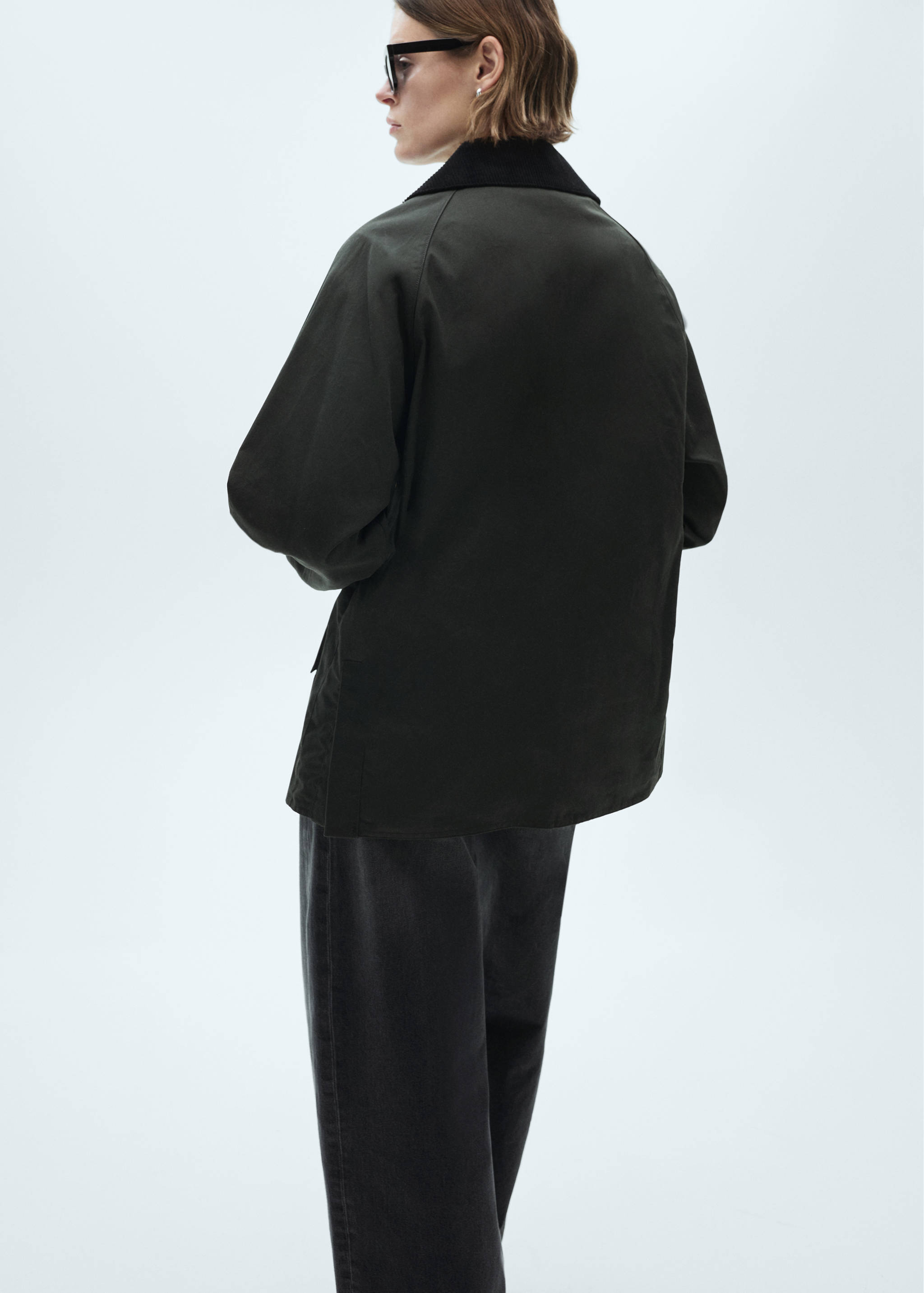 Parka efecto encerado corta - Reverso del artículo