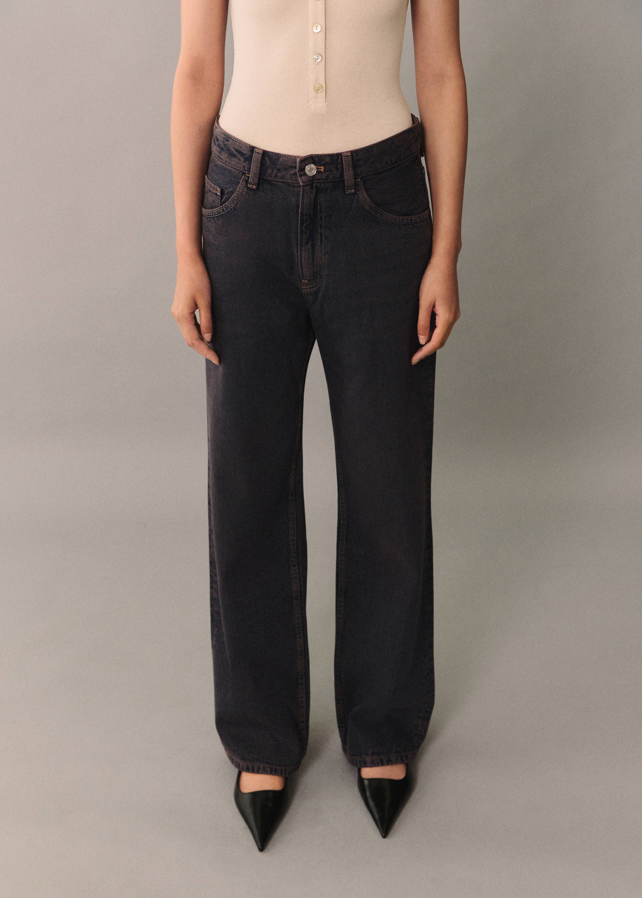 Jeans Miami rectos tiro medio - Plano medio