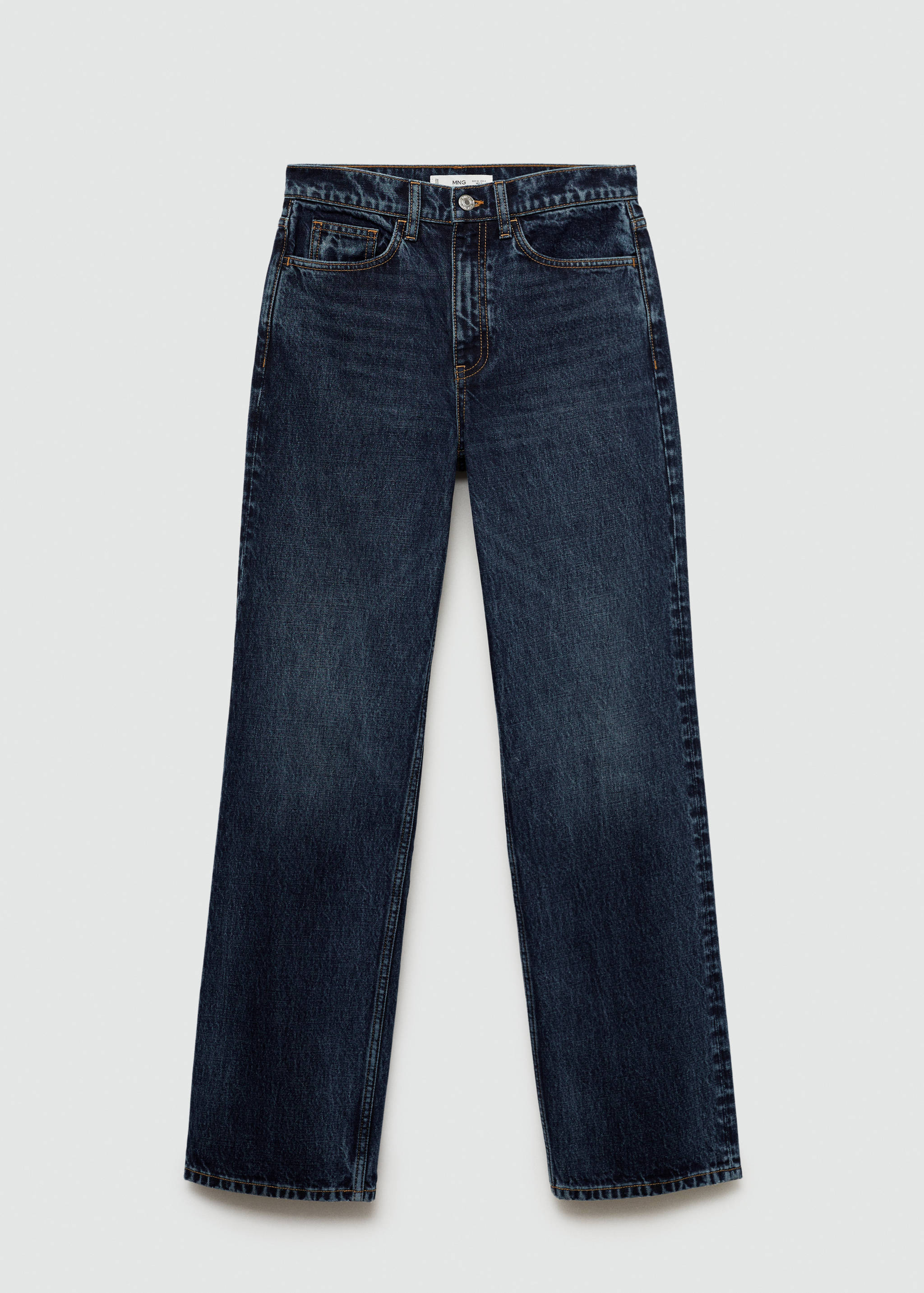High-waist straight-fit jeans - Artikel zonder model