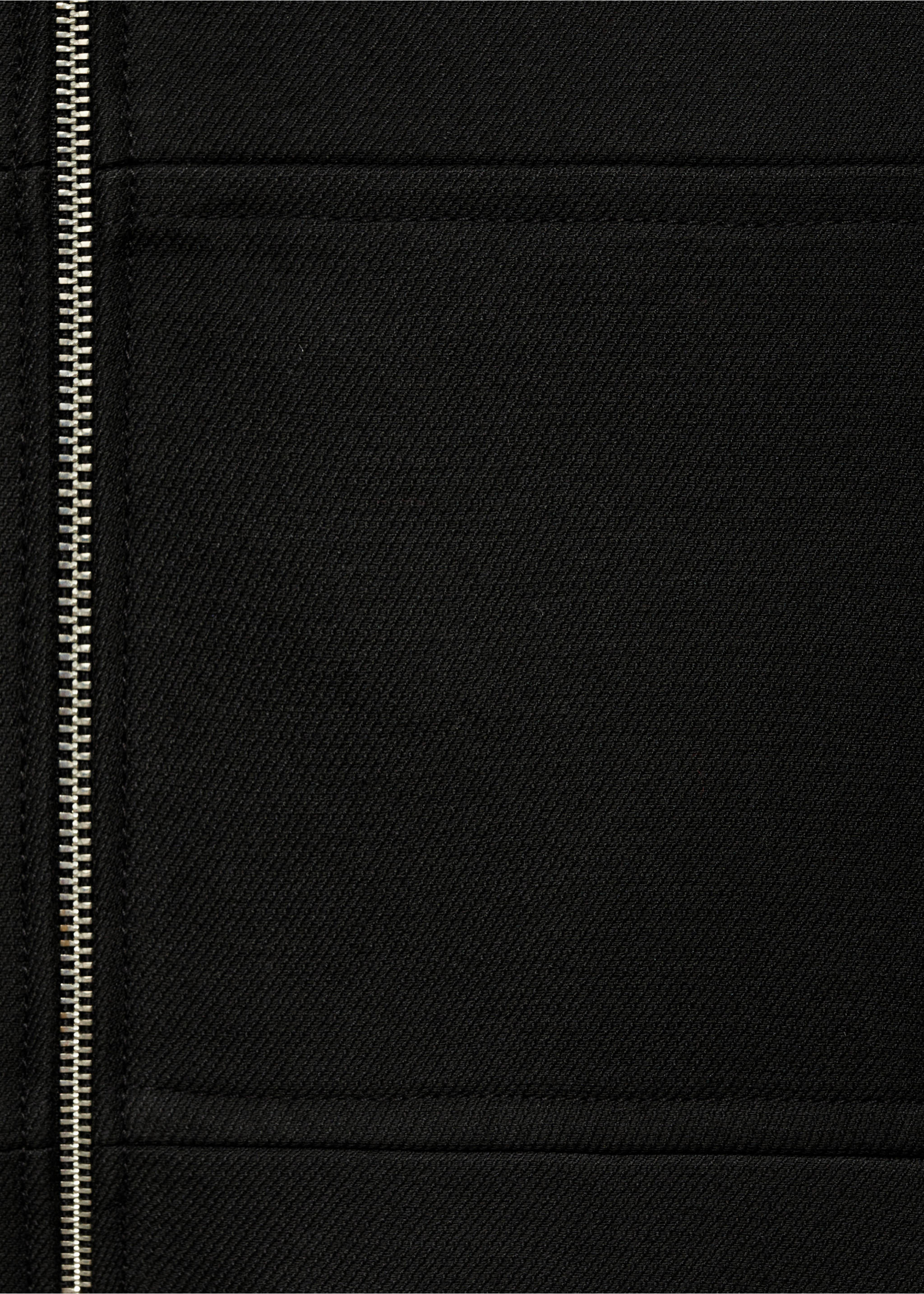 Zip straight-cut coat - Details of the article 0, Black. Ref: 77055648-00.