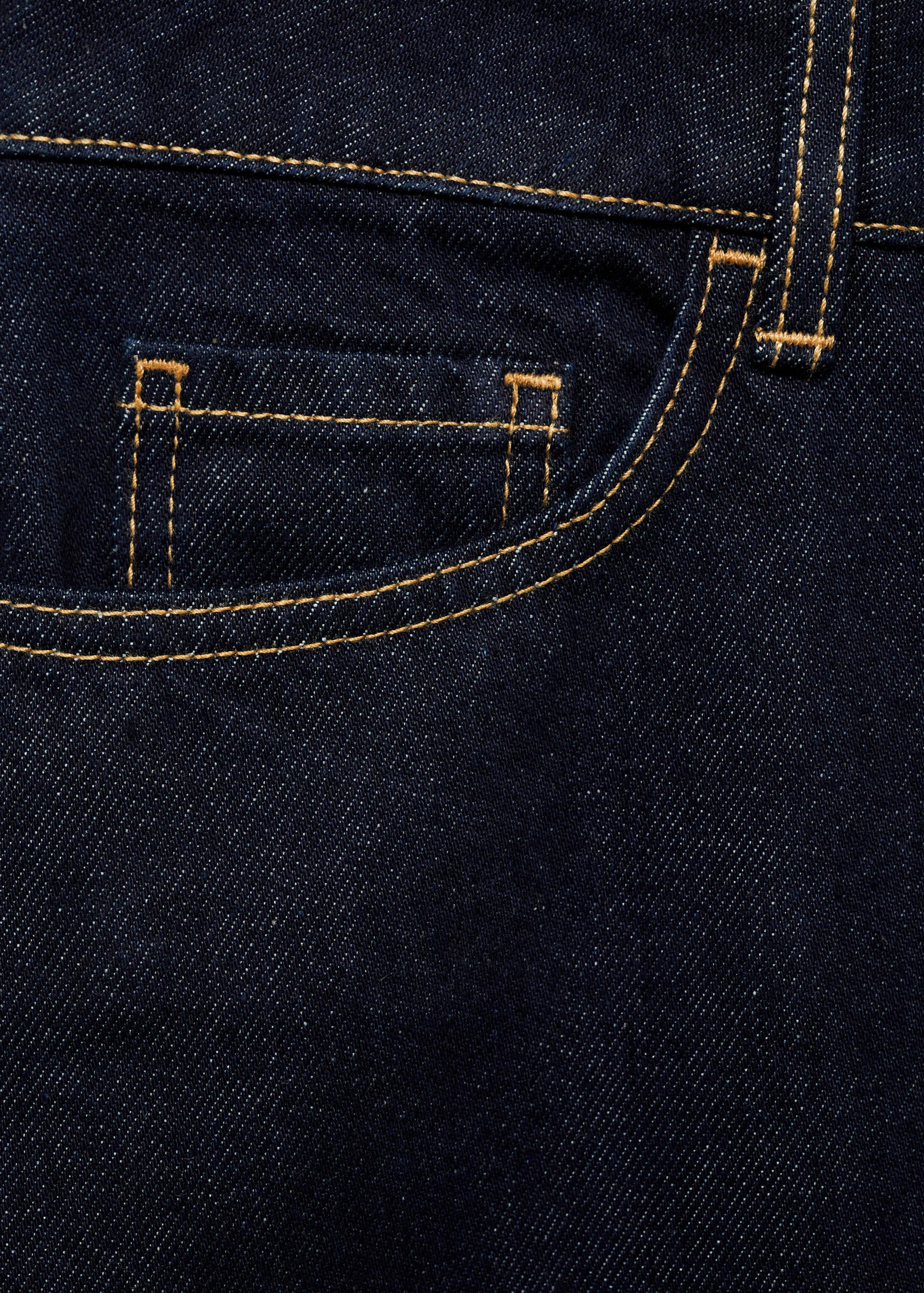 Rinse-wash denim midi-skirt - Details of the article 0