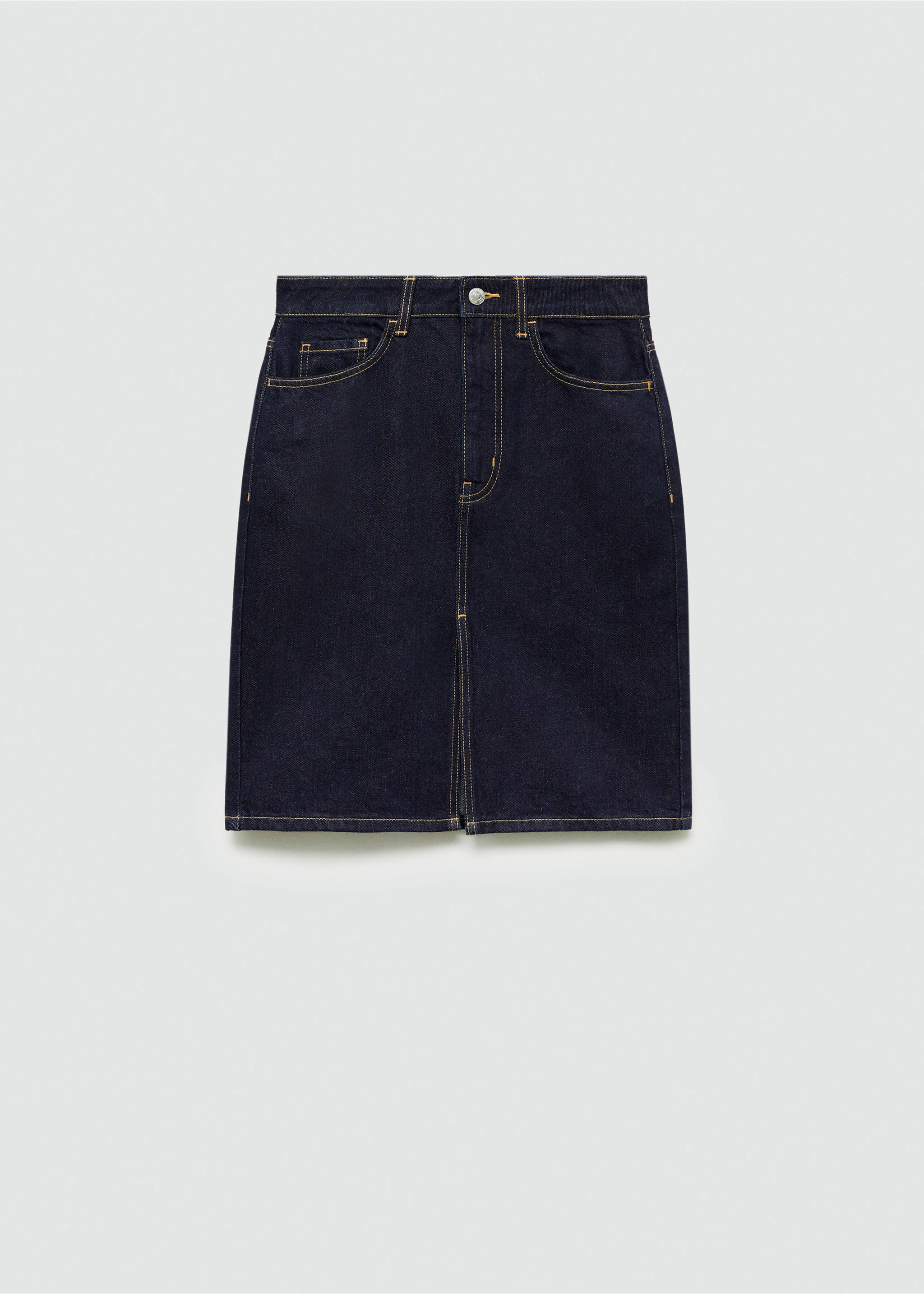 Spódnica dżinsowa midi rinse wash - Artykuł bez modela/modelki, Niebieski. Ref: 77055657-00.