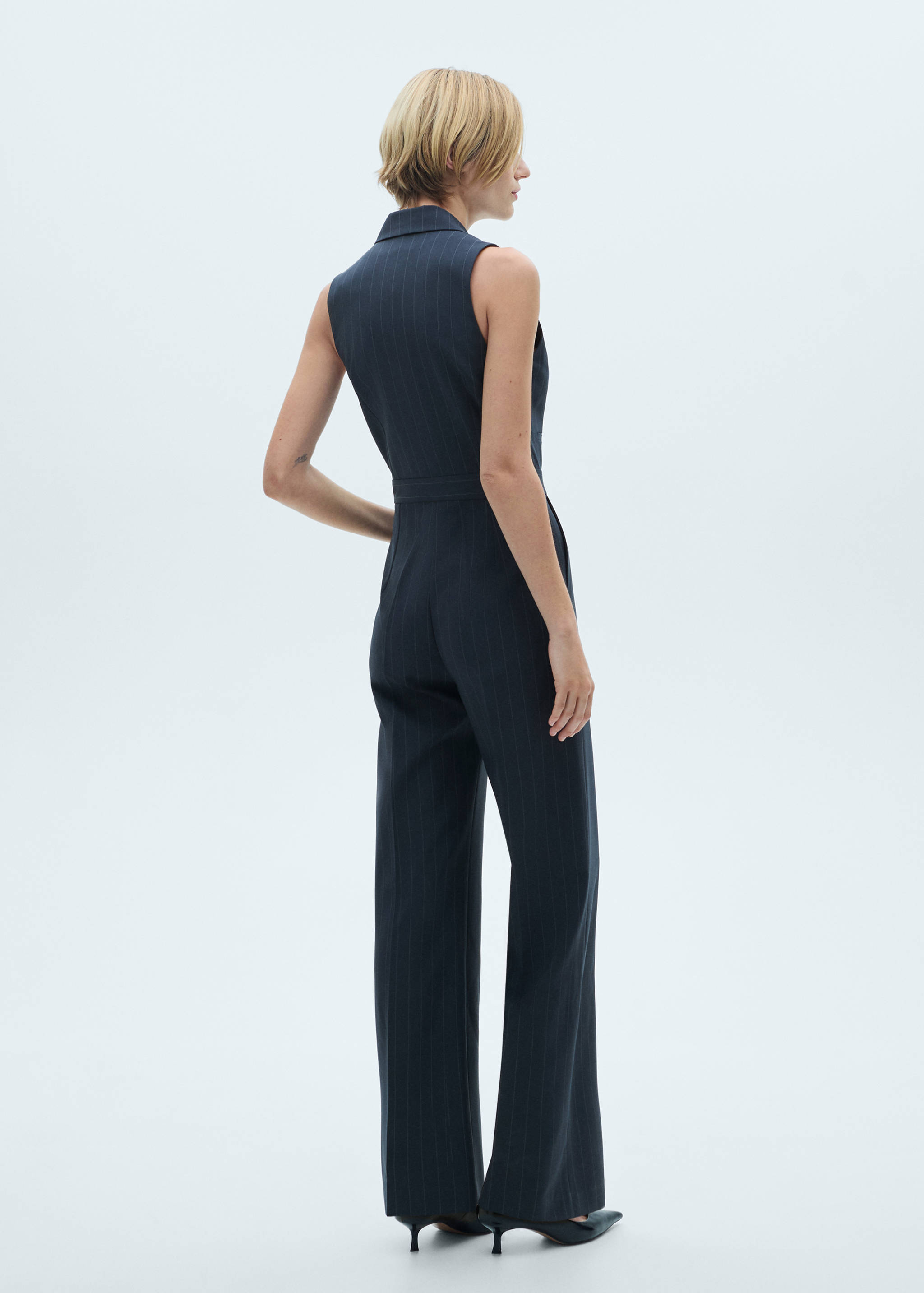 Long pinstripe jumpsuit - Reverse of the article