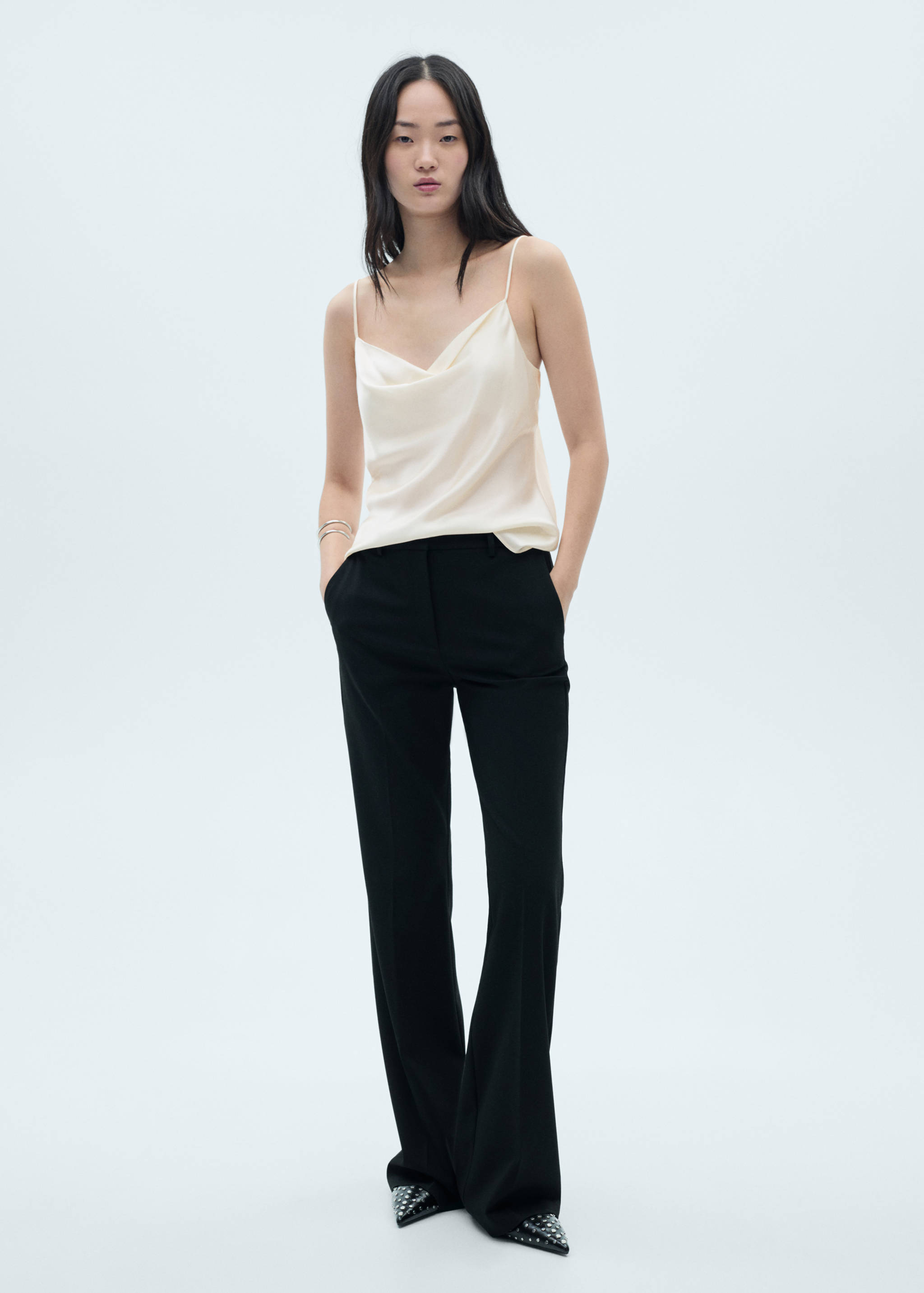 Silk satin top - General plane