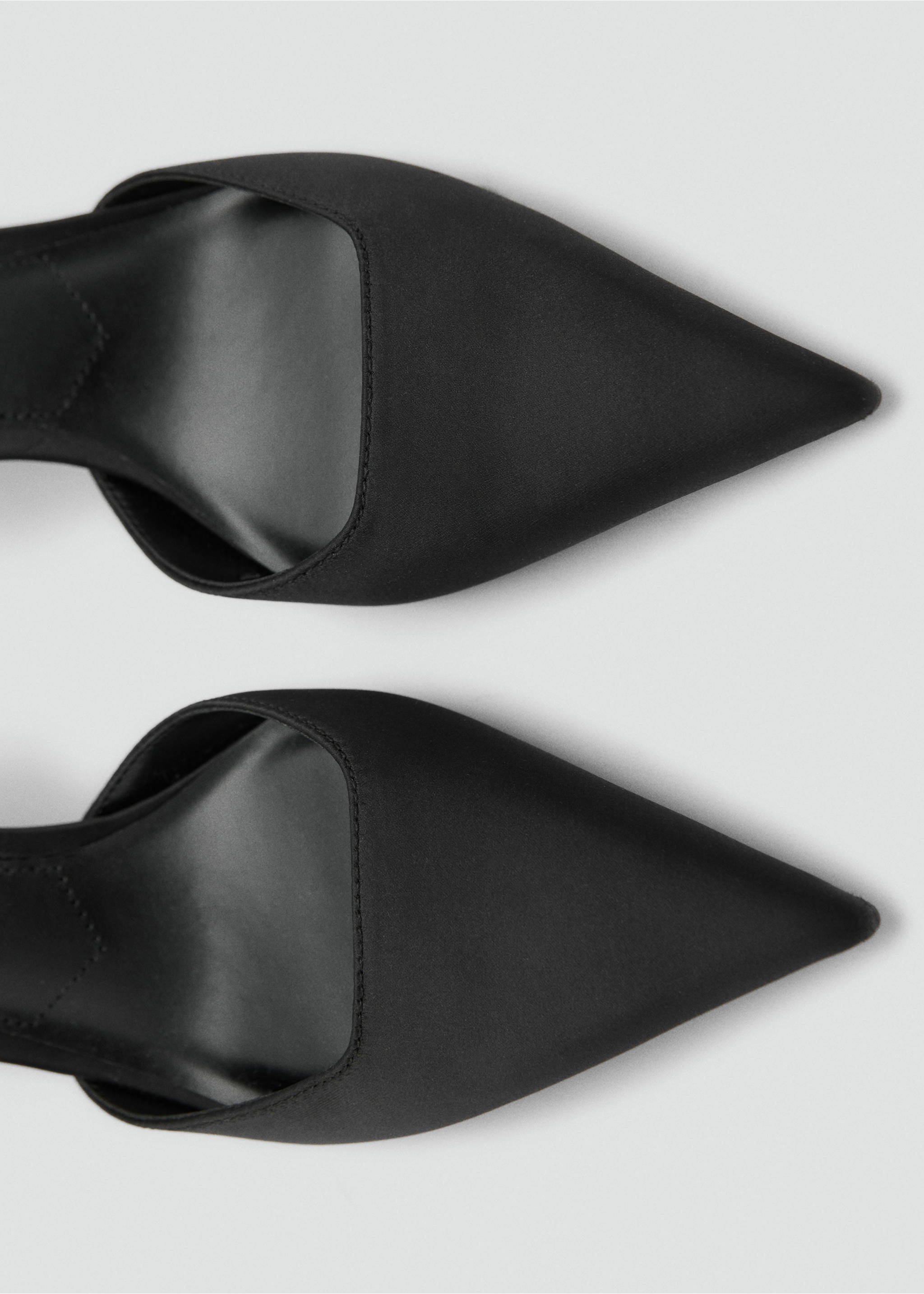High-heeled shoes with straps - Details of the article 2, Black. Ref: 77055663-00.