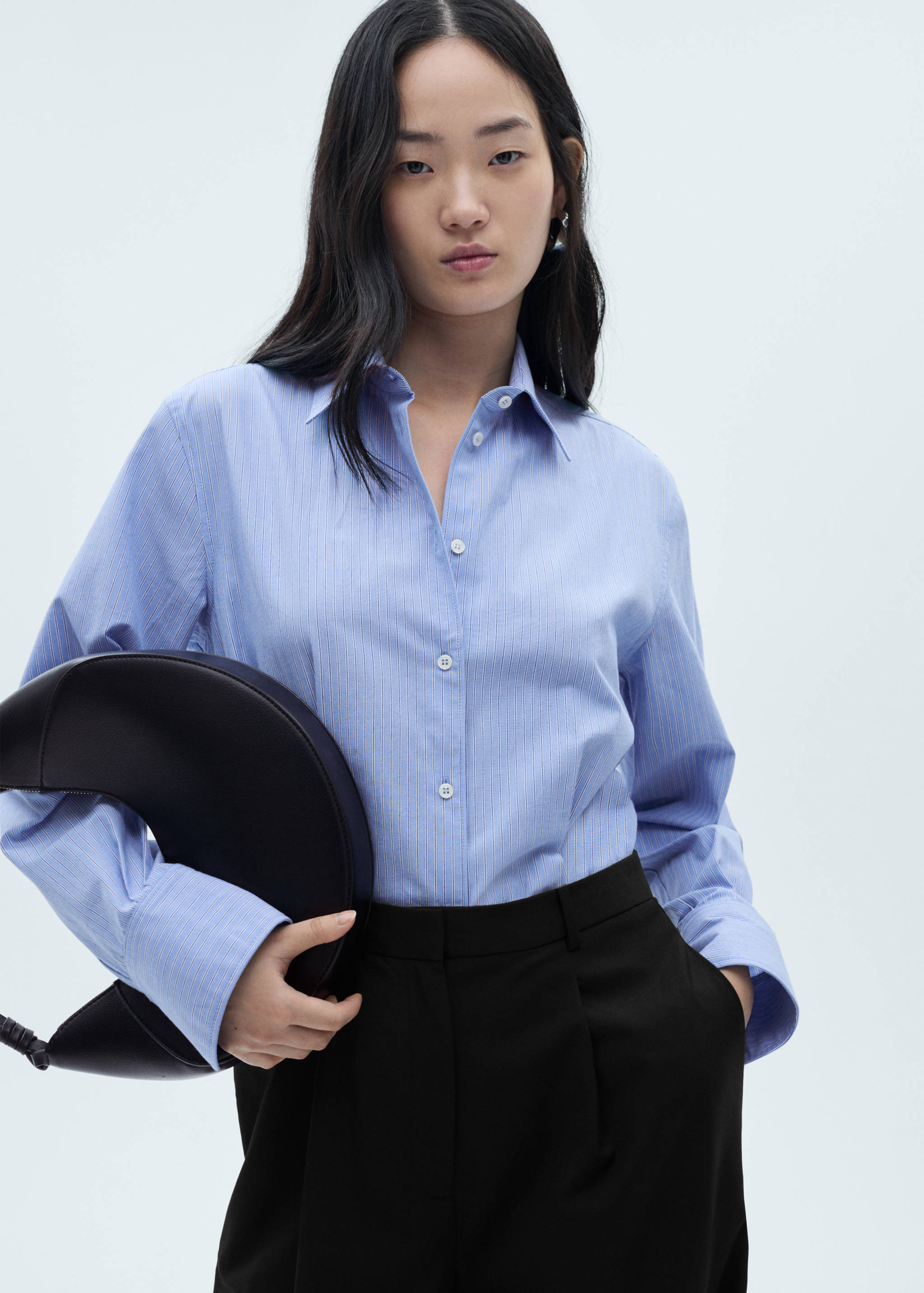 Long jumpsuit with combined design - Plan moyen