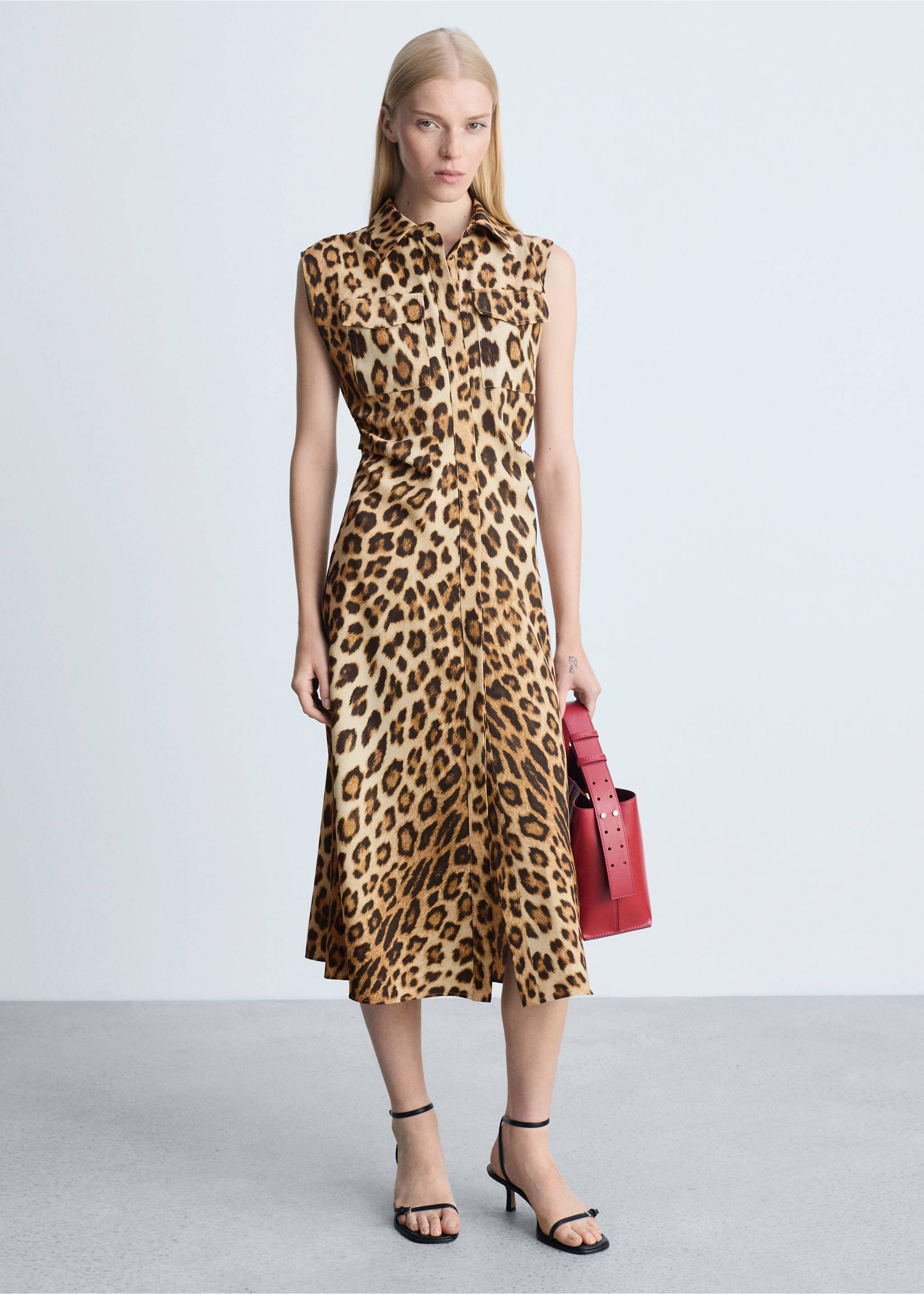 Leopard-print shirt dress - General plane, Brown. Ref: 77055668-00.