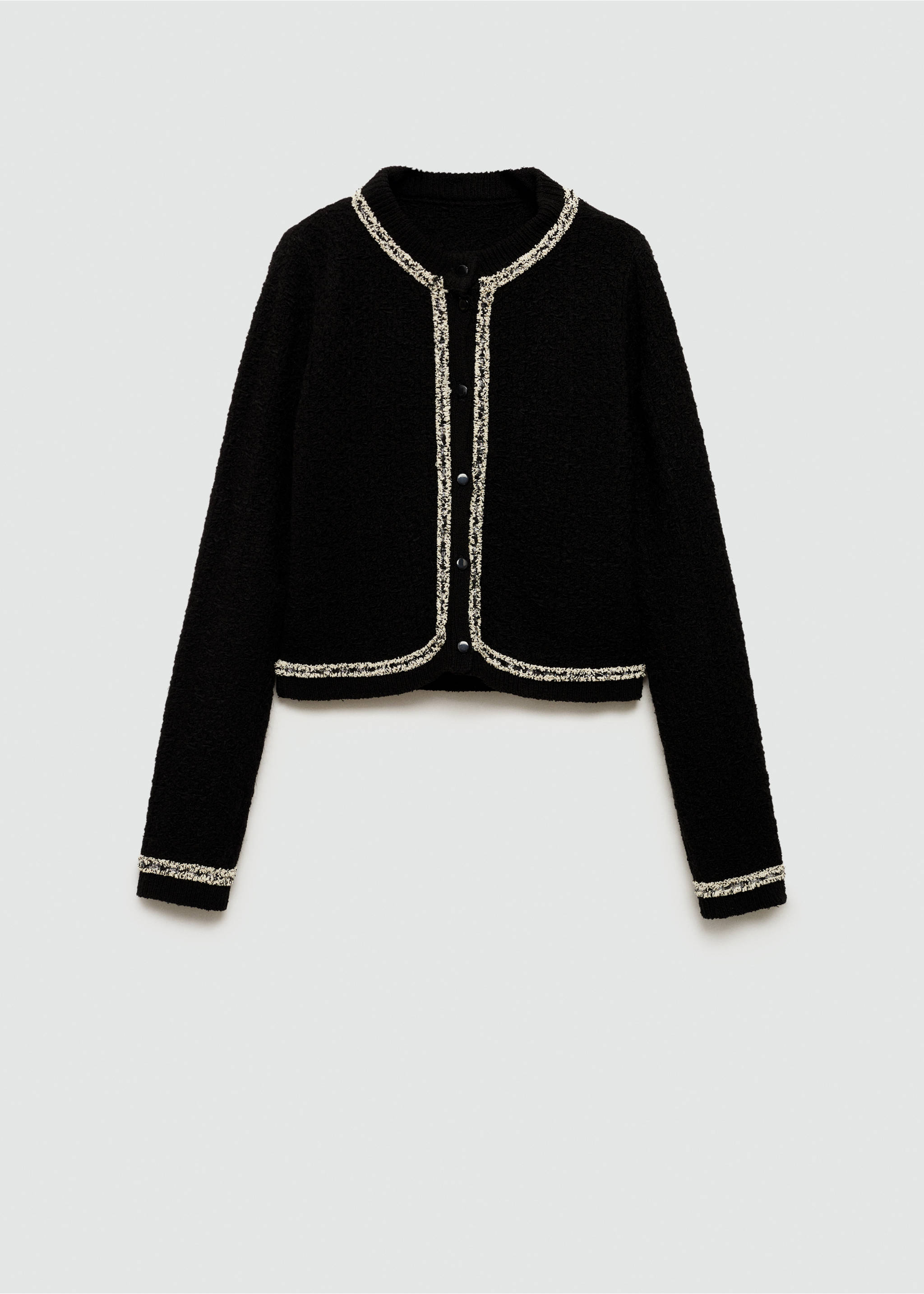 Veste en tweed bicolore - Article sans modèle, Noir. Ref: 77055670-00.