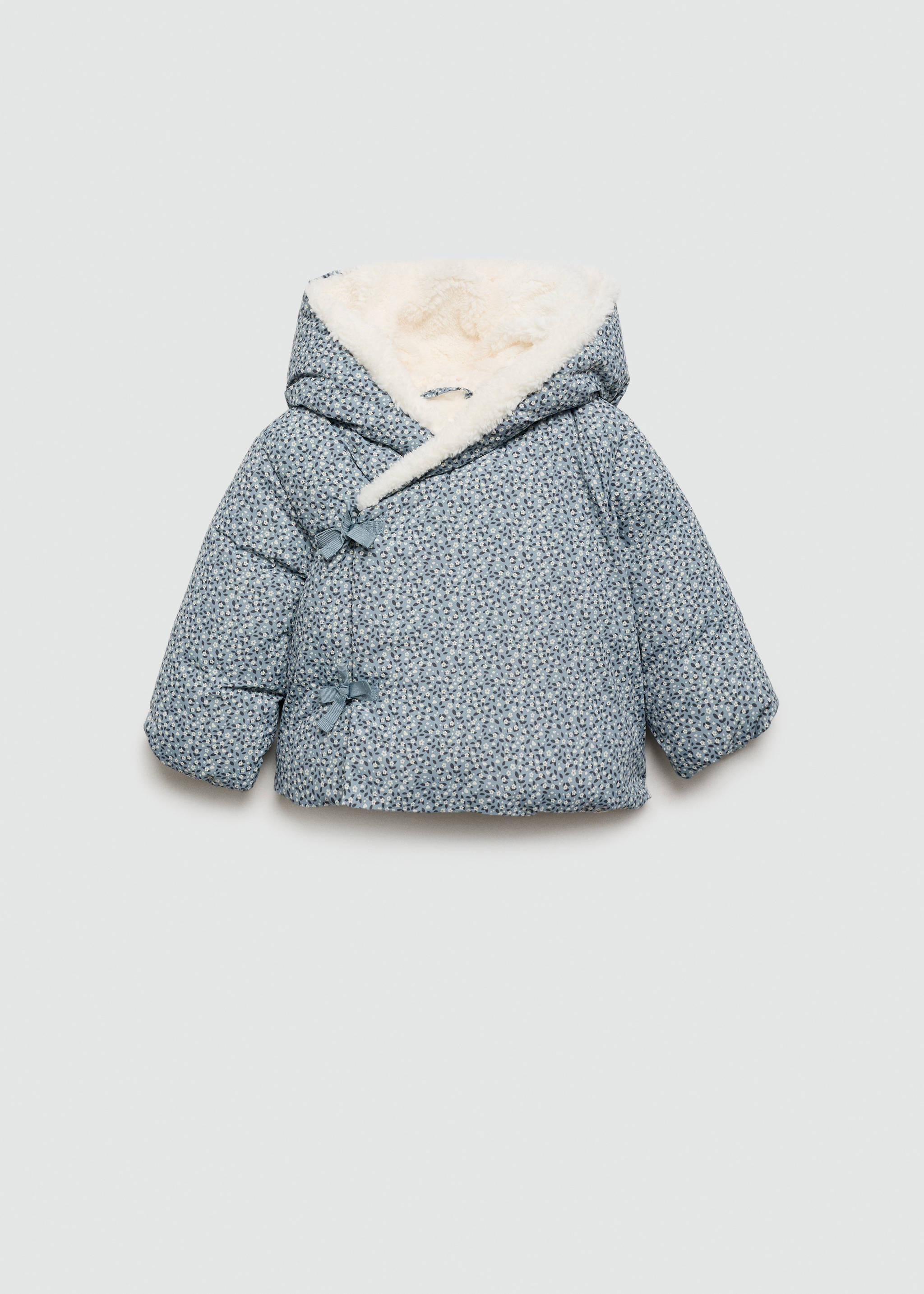 Fur-effect floral-print anorak - Article without model