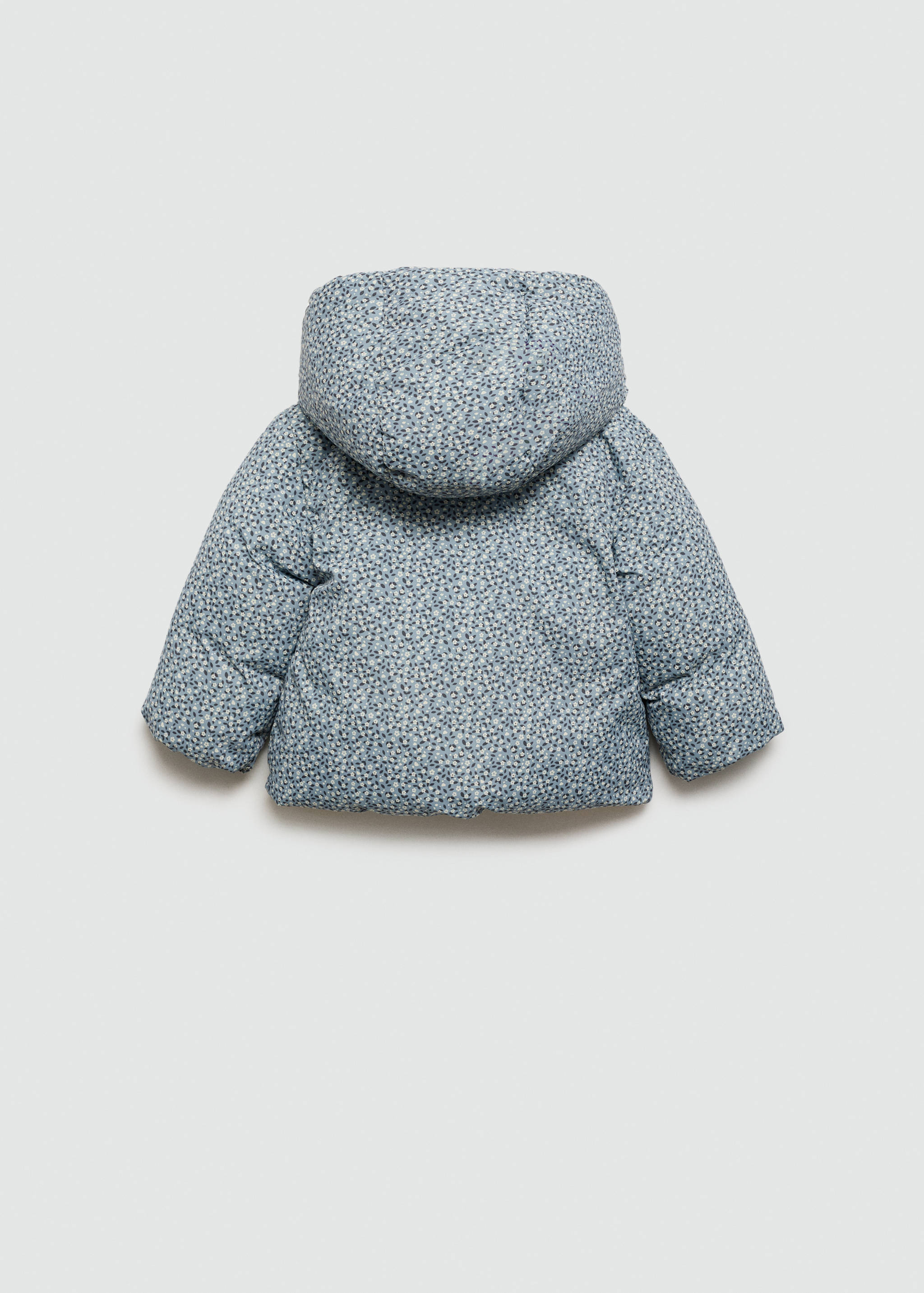 Fur-effect floral-print anorak - Reverse of the article