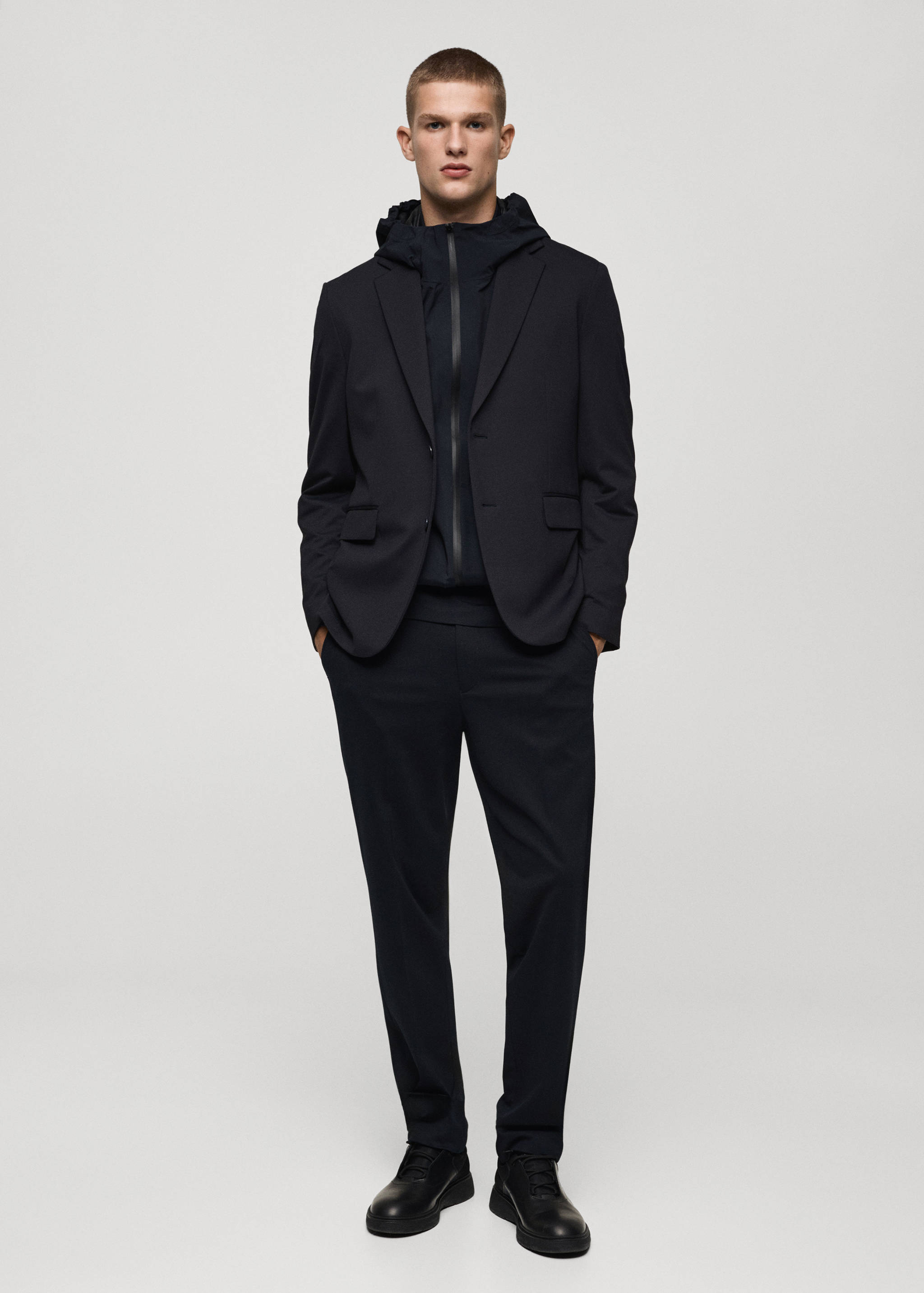 Veste costume infroissable tissu stretch - Plan général