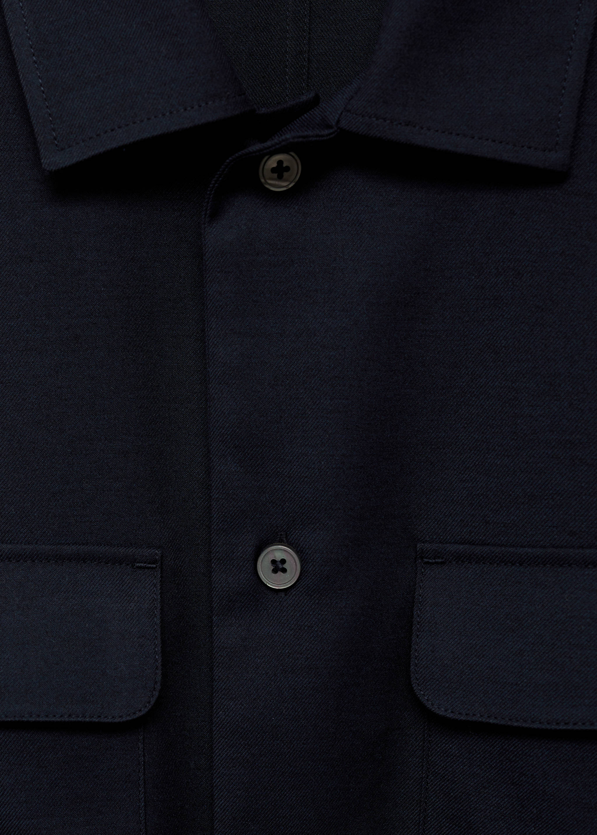Slim-fit overshirt with pockets - Details of the article 8