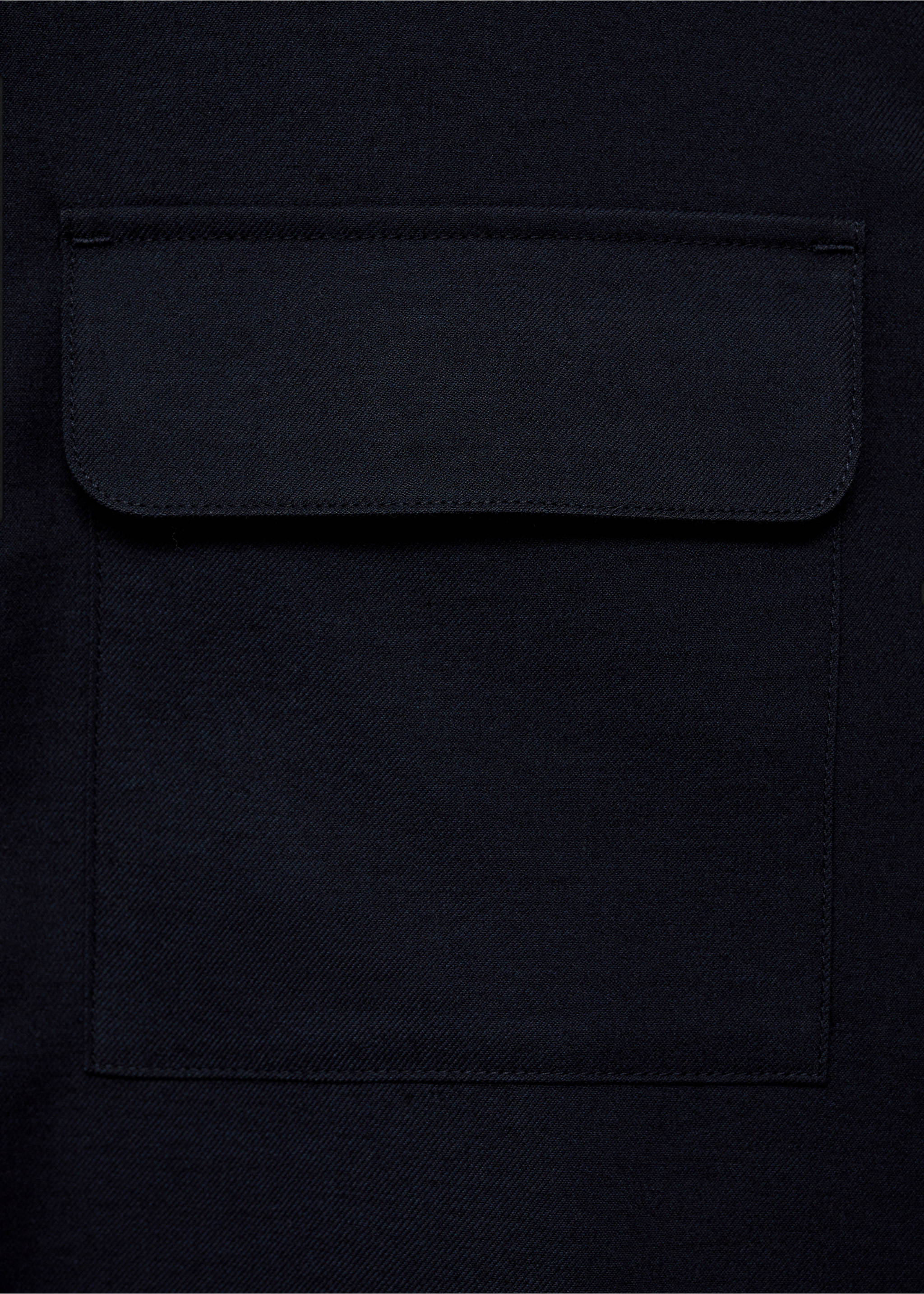 Svrchní košile slim fit s kapsami - Detail zboží 0, Námořnická modrá. Ref: 77055974-00.