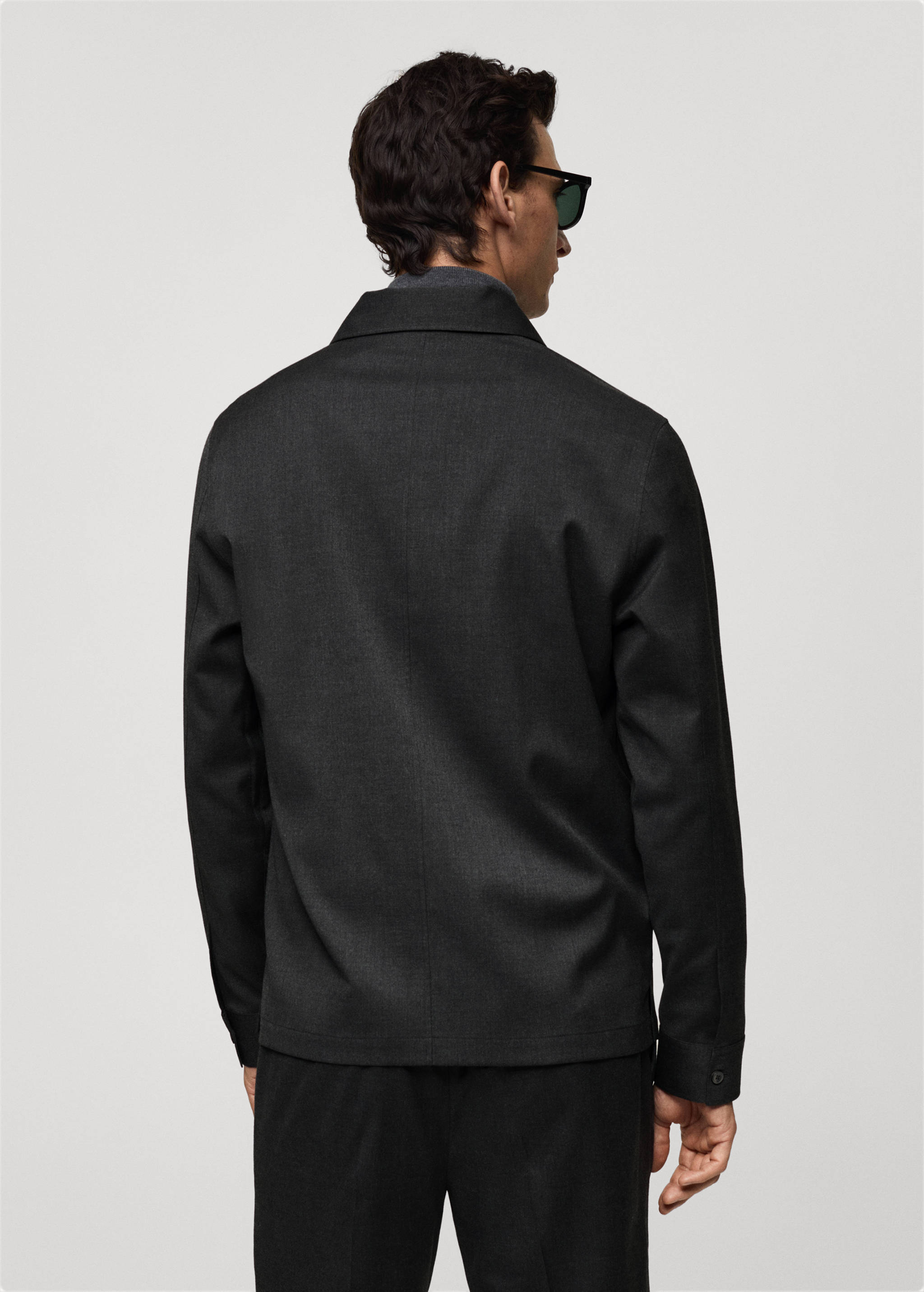 Slim-fit overshirt with pockets - Reverse of the article
