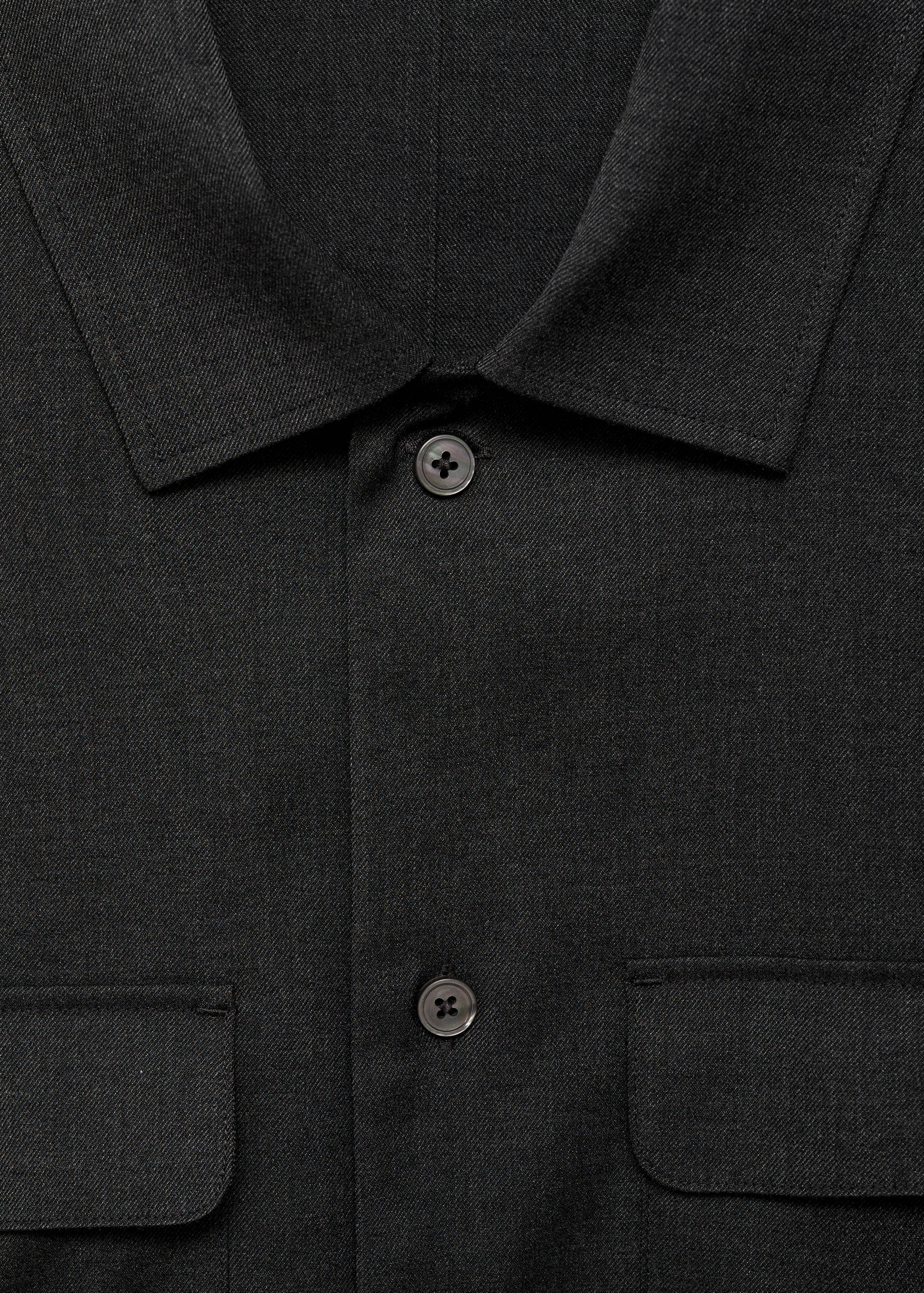 Slim-fit overshirt with pockets - Details of the article 8