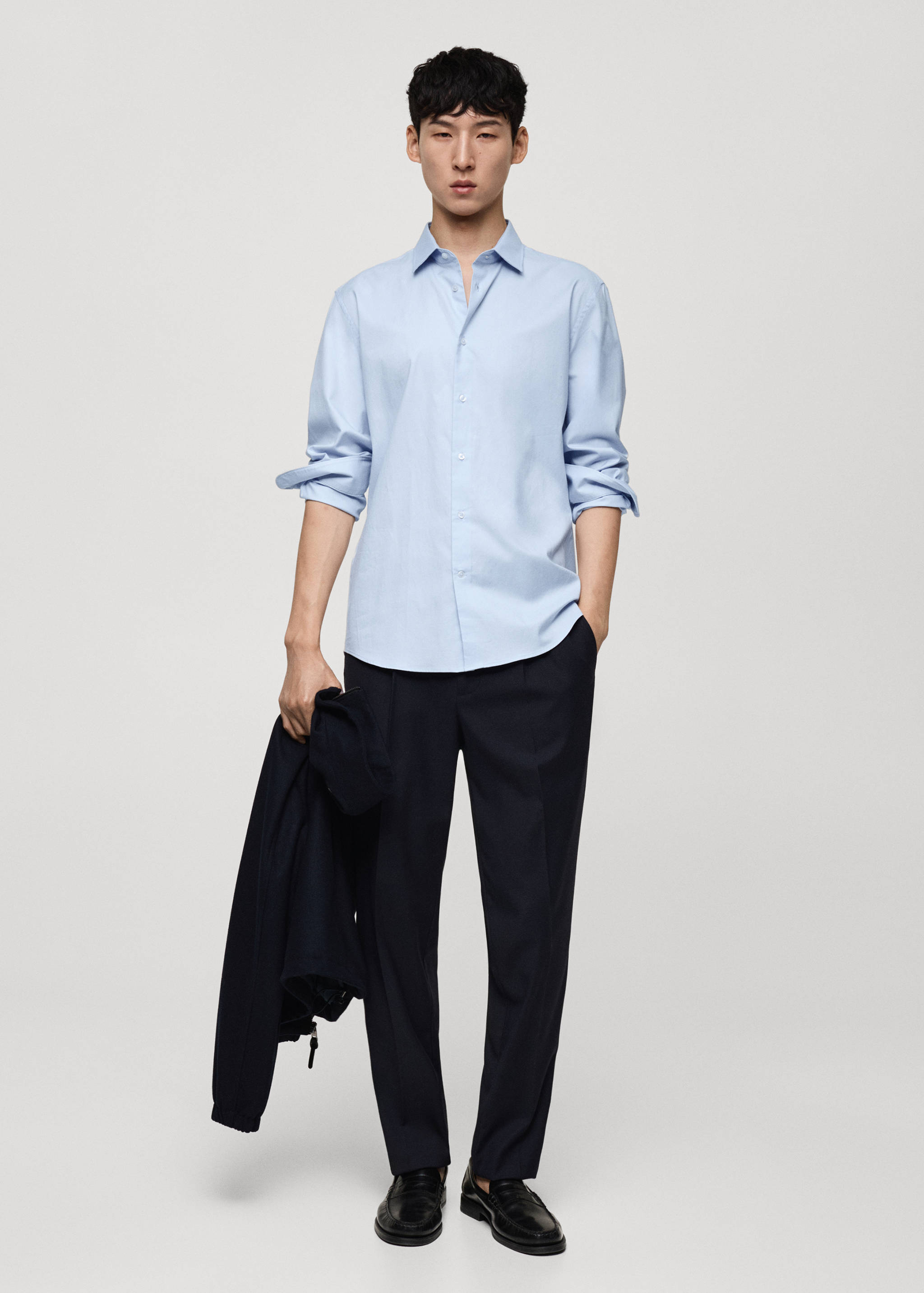 100% cotton twill regular-fit shirt - General plane