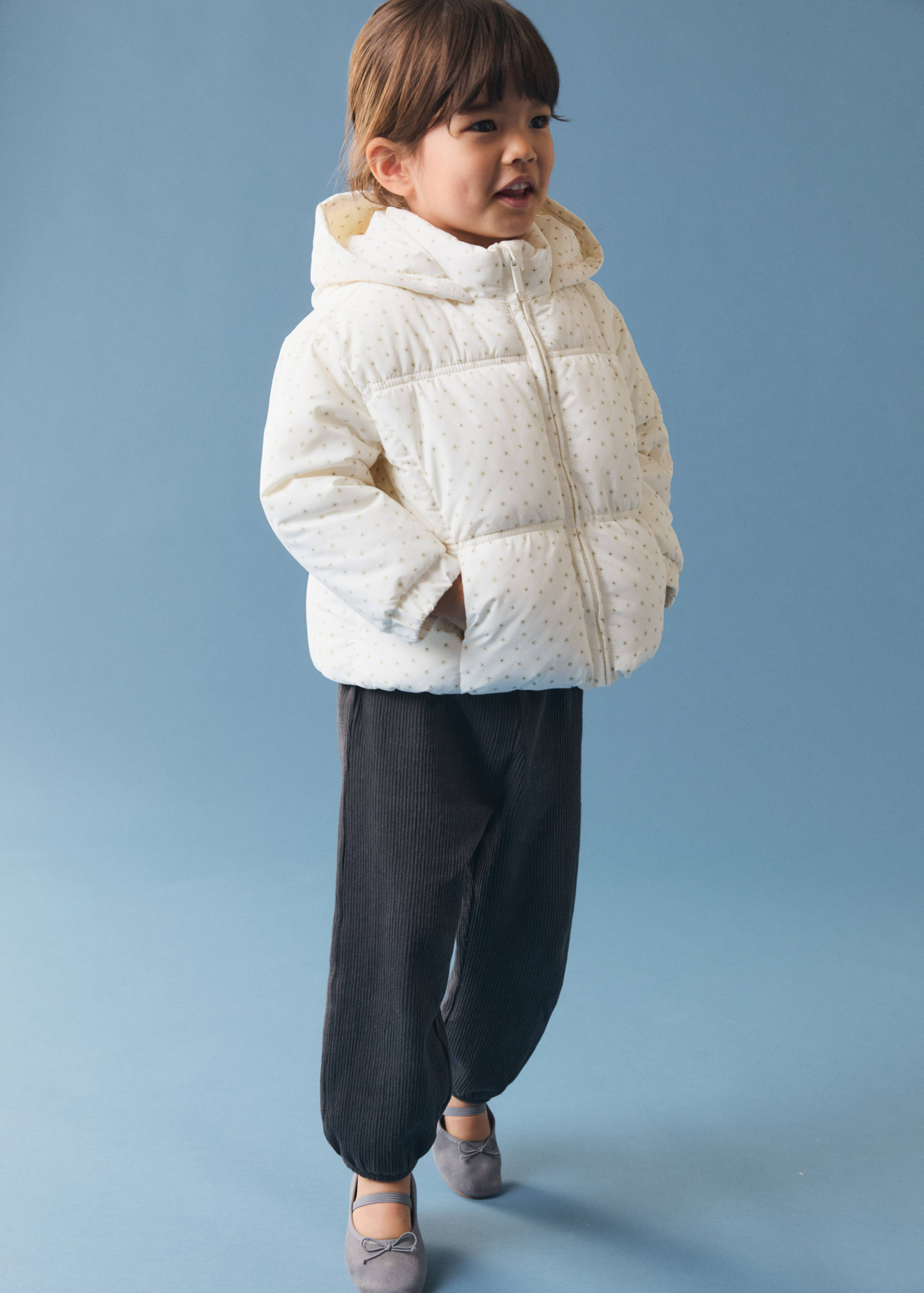 Flowers print quilted anorak - Details of the article 5