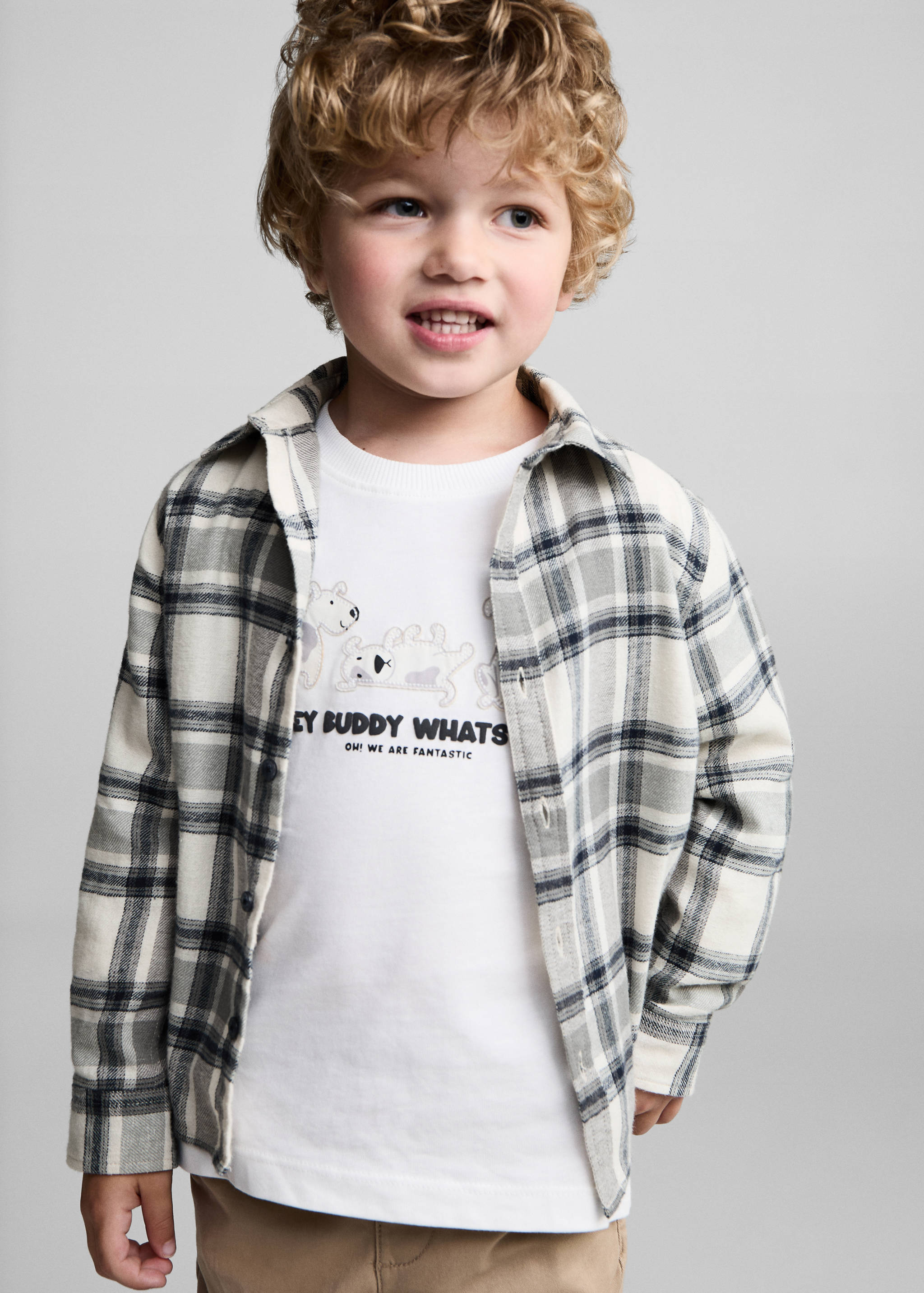 Chemise à carreaux en coton - Plan moyen