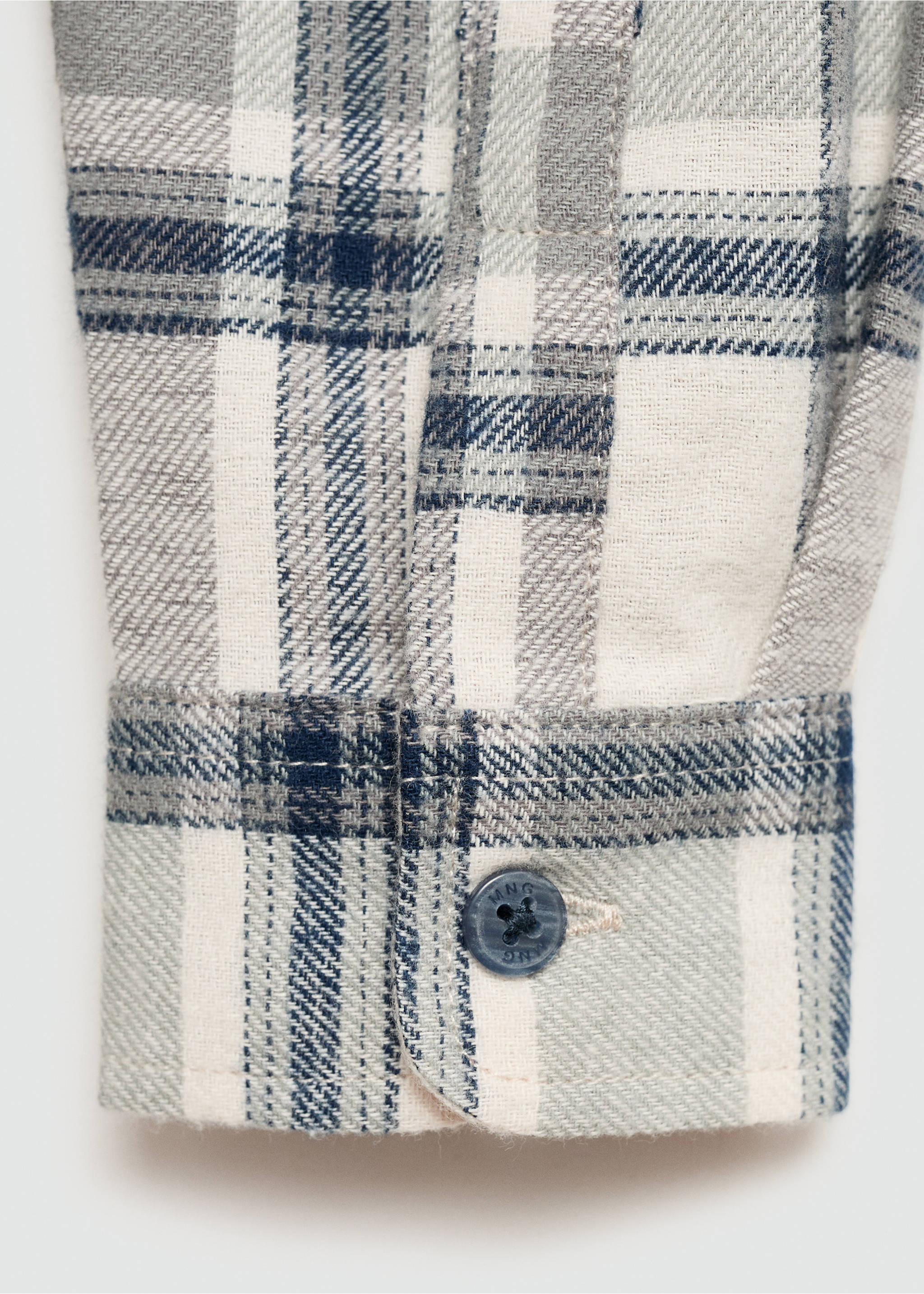 Chemise à carreaux en coton - Détail de l'article 0, Écru. Ref: 77055981-00.