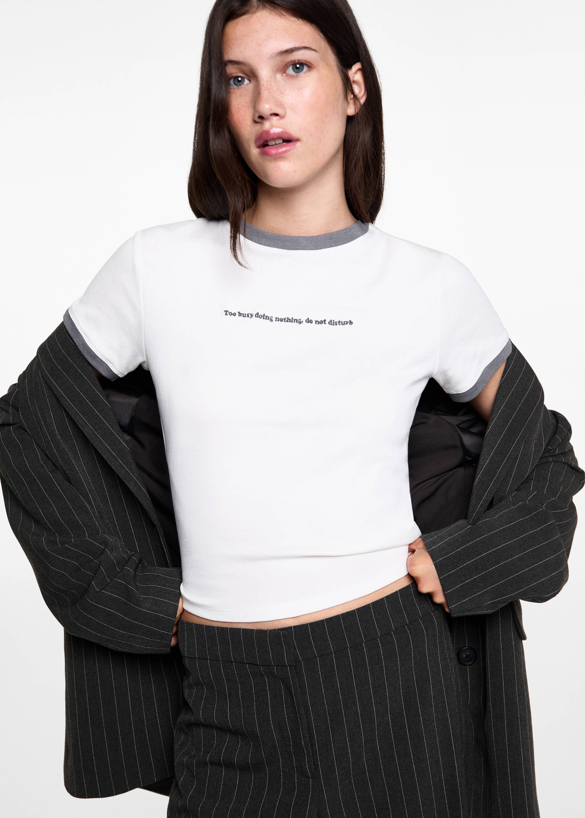 Striped suit pants - Details of the article 1