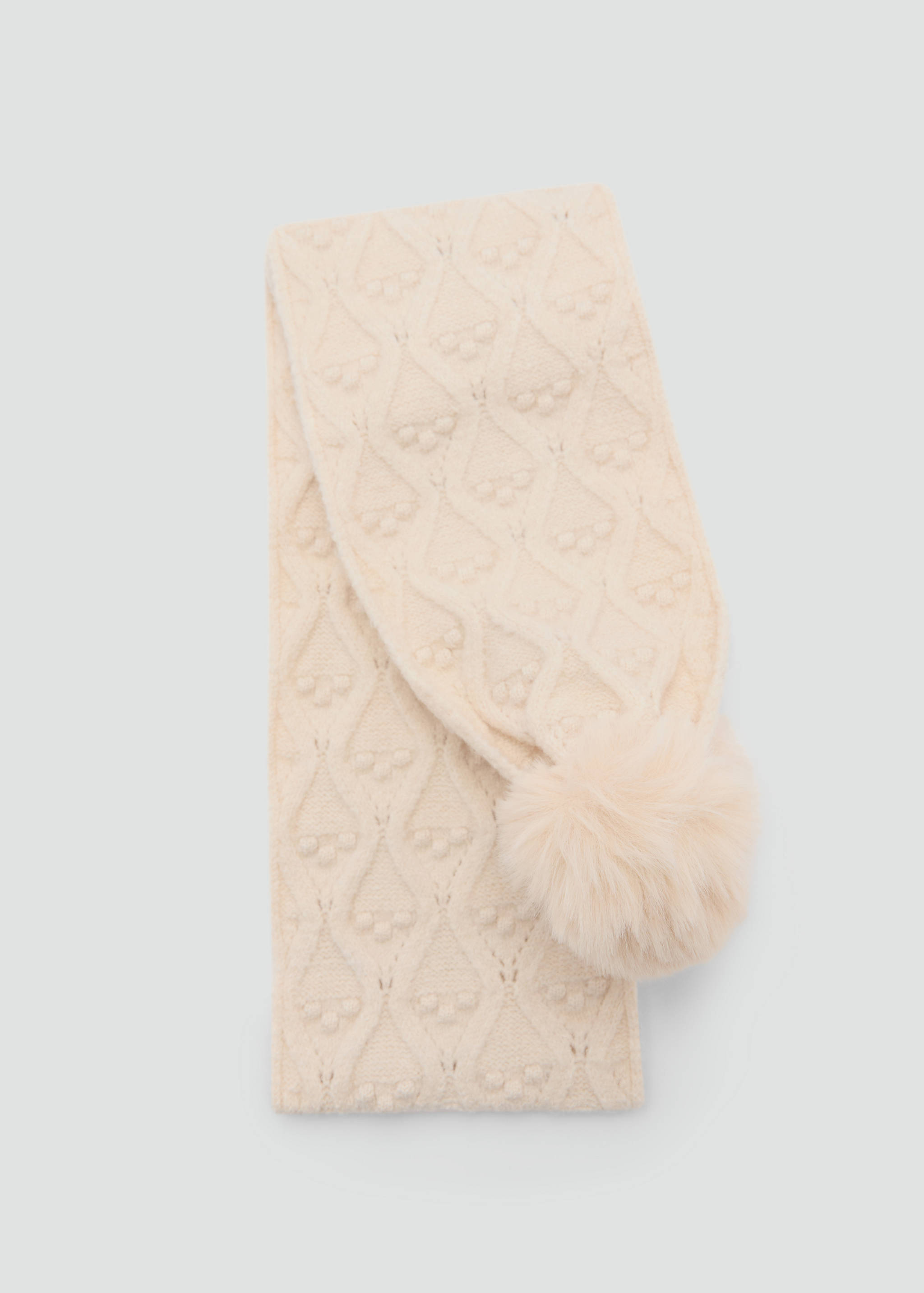 Écharpe maille pompon - Article sans modèle