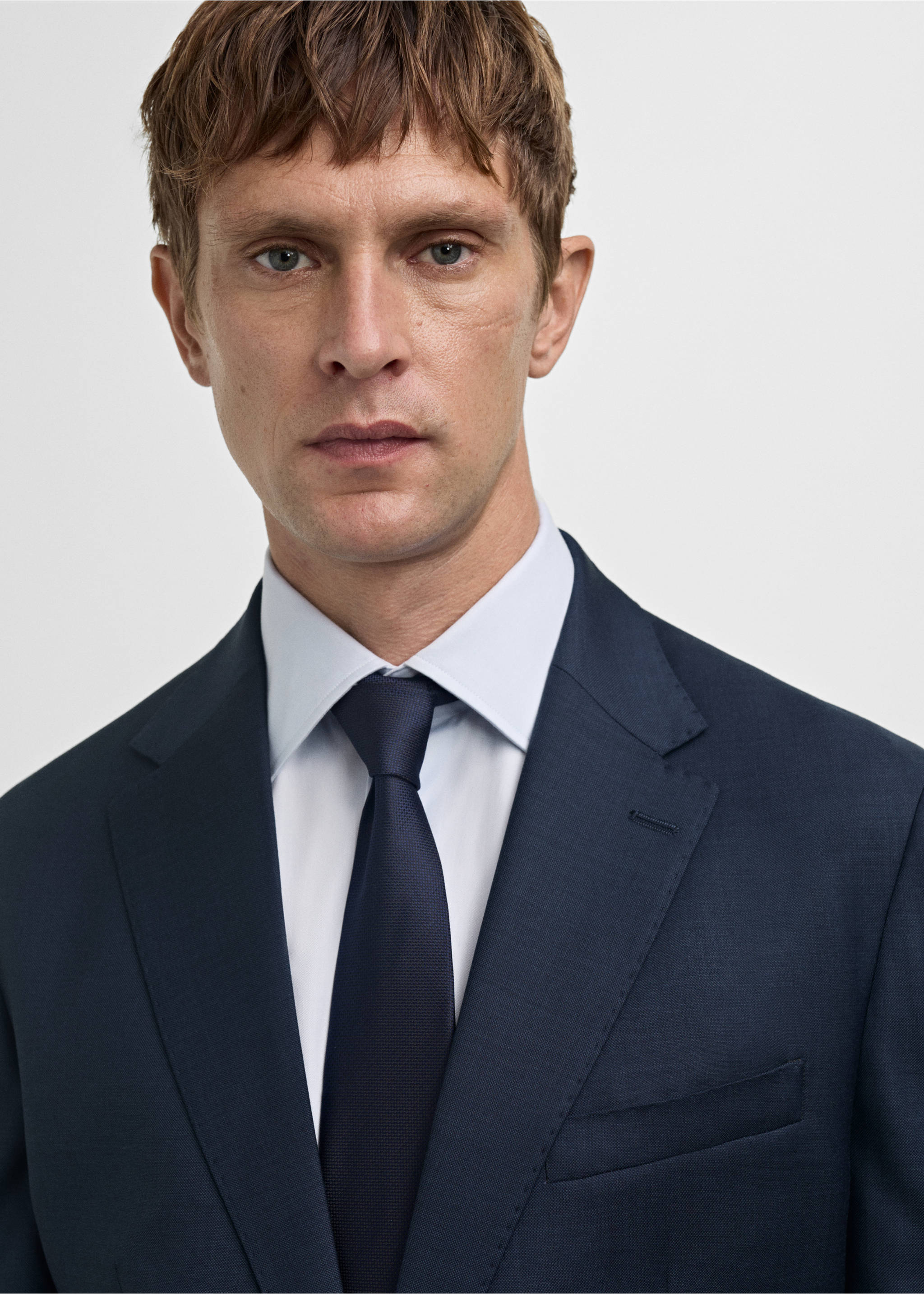 Venice 100% virgin wool suit jacket - Details of the article 1, Dark Navy. Ref: 77056005-00.
