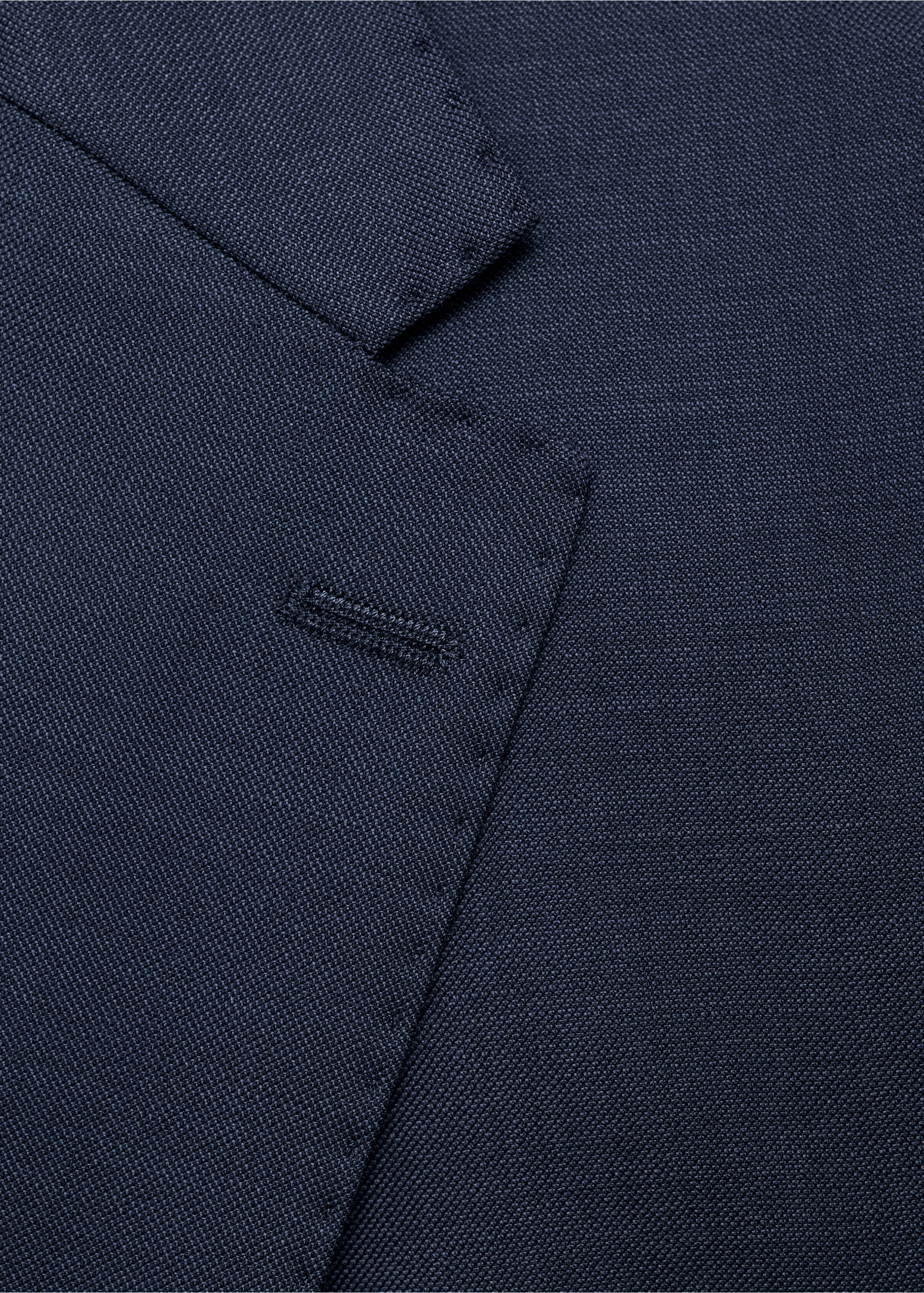 Venice 100% virgin wool suit jacket - Details of the article 8, Dark Navy. Ref: 77056005-00.
