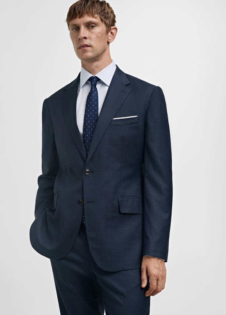 Venice 100% virgin wool suit jacket - Men | MANGO OUTLET United