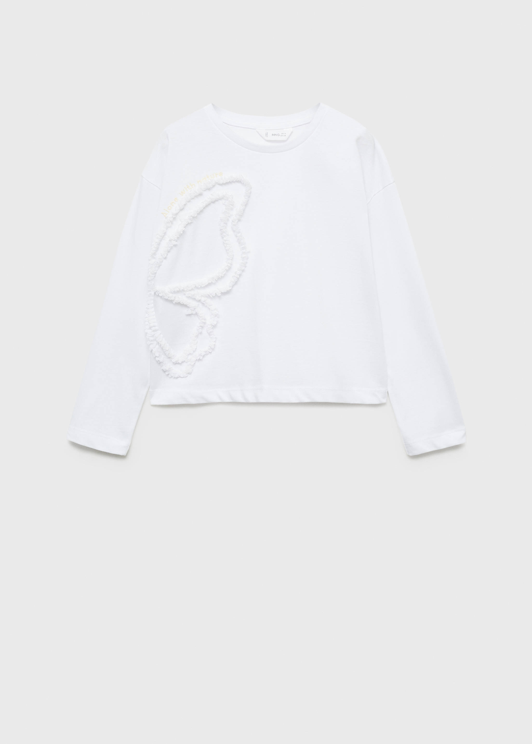 Broderad detalj t-shirt - Artikel utan modell