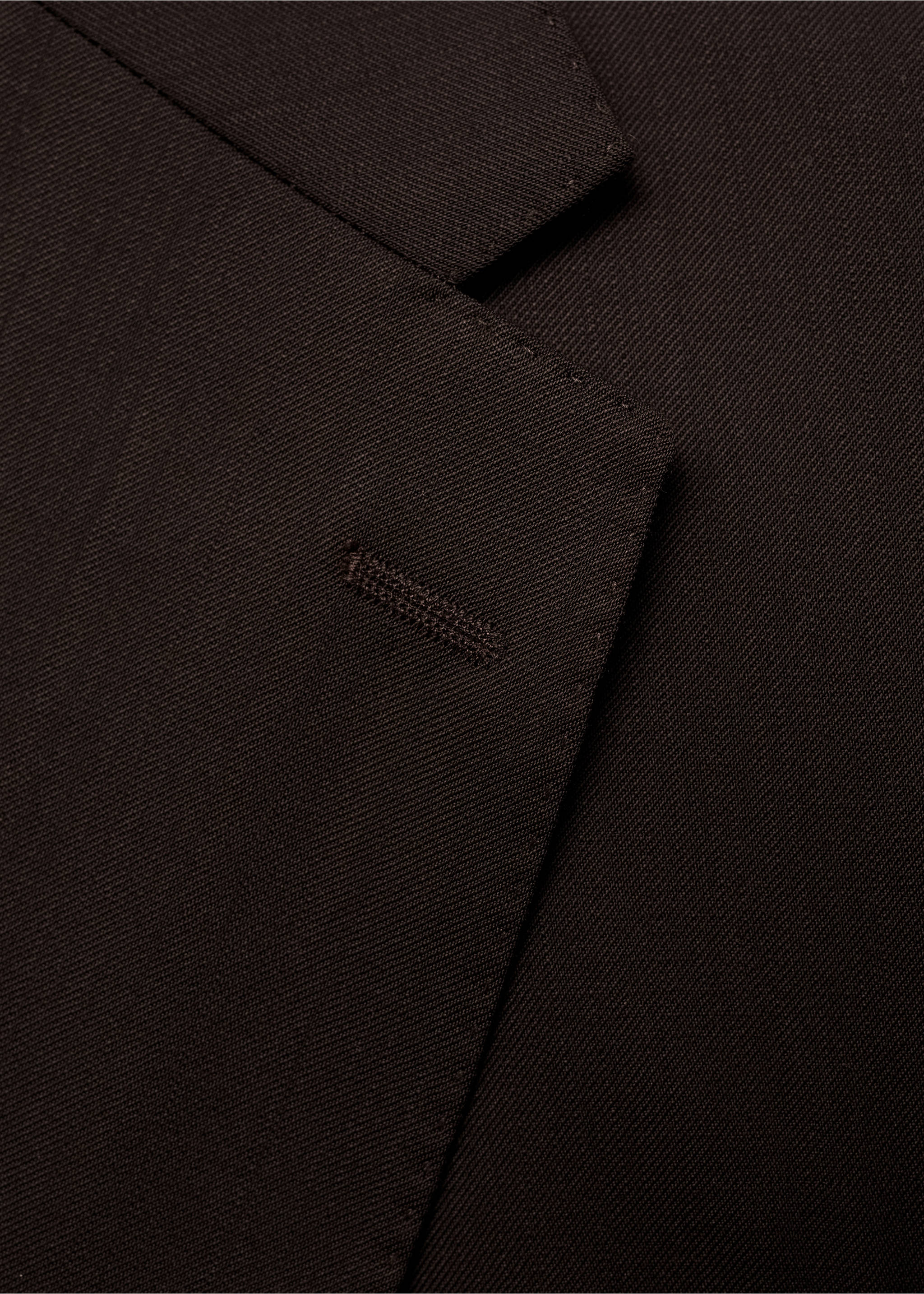 Venice 100% virgin wool suit jacket - Details of the article 8, Brown. Ref: 77056007-00.