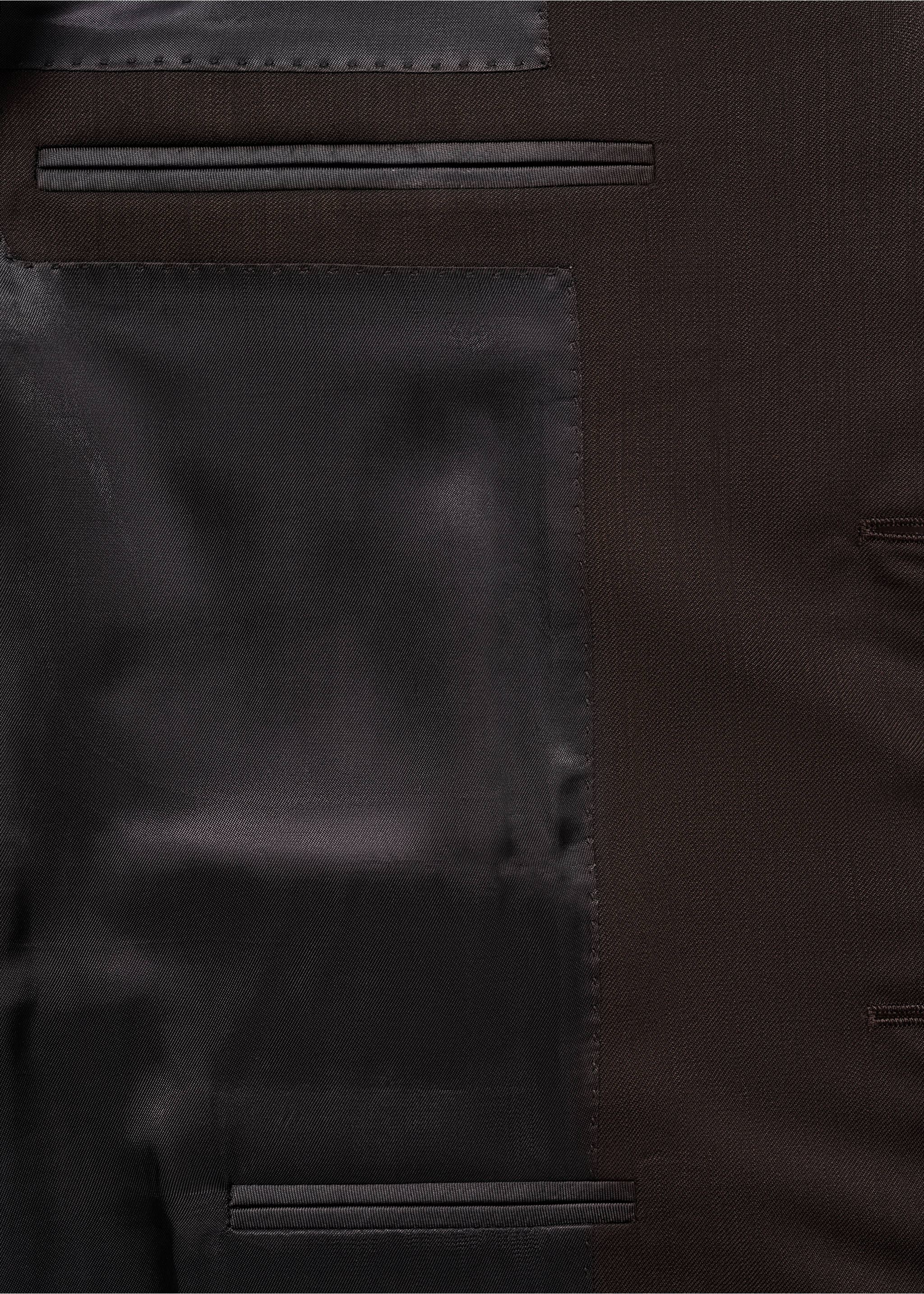 Venice 100% virgin wool suit jacket - Details of the article 0, Brown. Ref: 77056007-00.