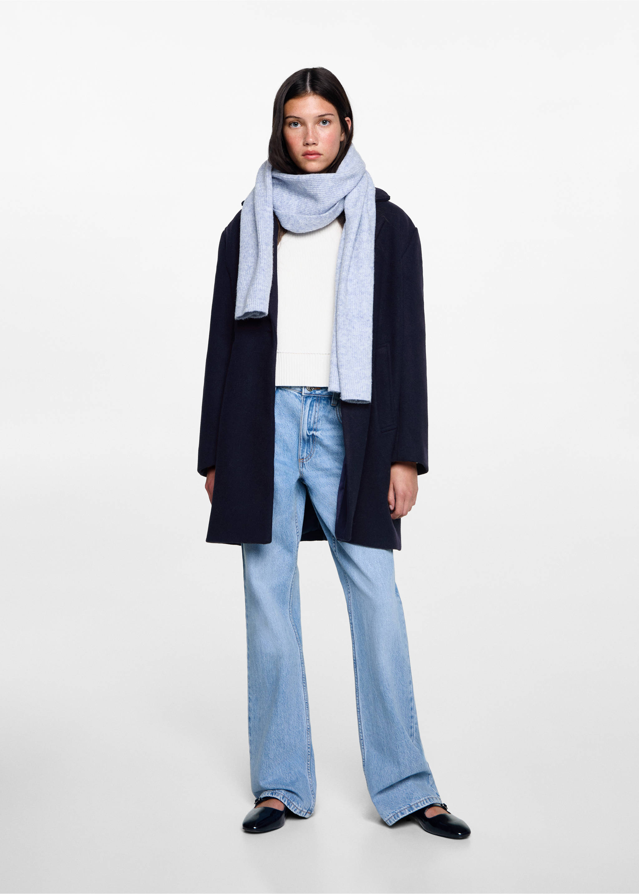 Tuchmantel mit Taschen - Allgemeine Ansicht, Dunkles Marineblau. Ref: 77056337-00.