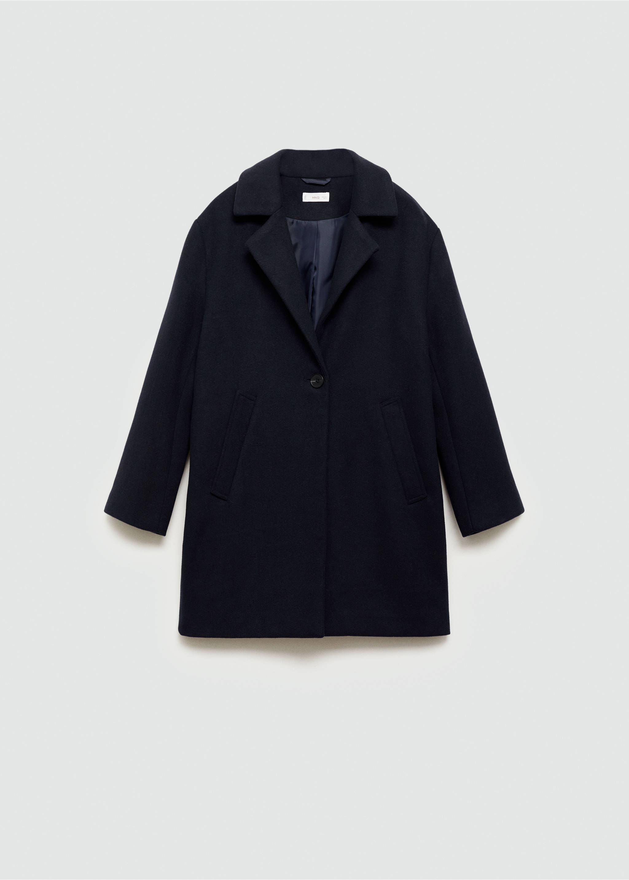 Tuchmantel mit Taschen - Artikel ohne Model, Dunkles Marineblau. Ref: 77056337-00.