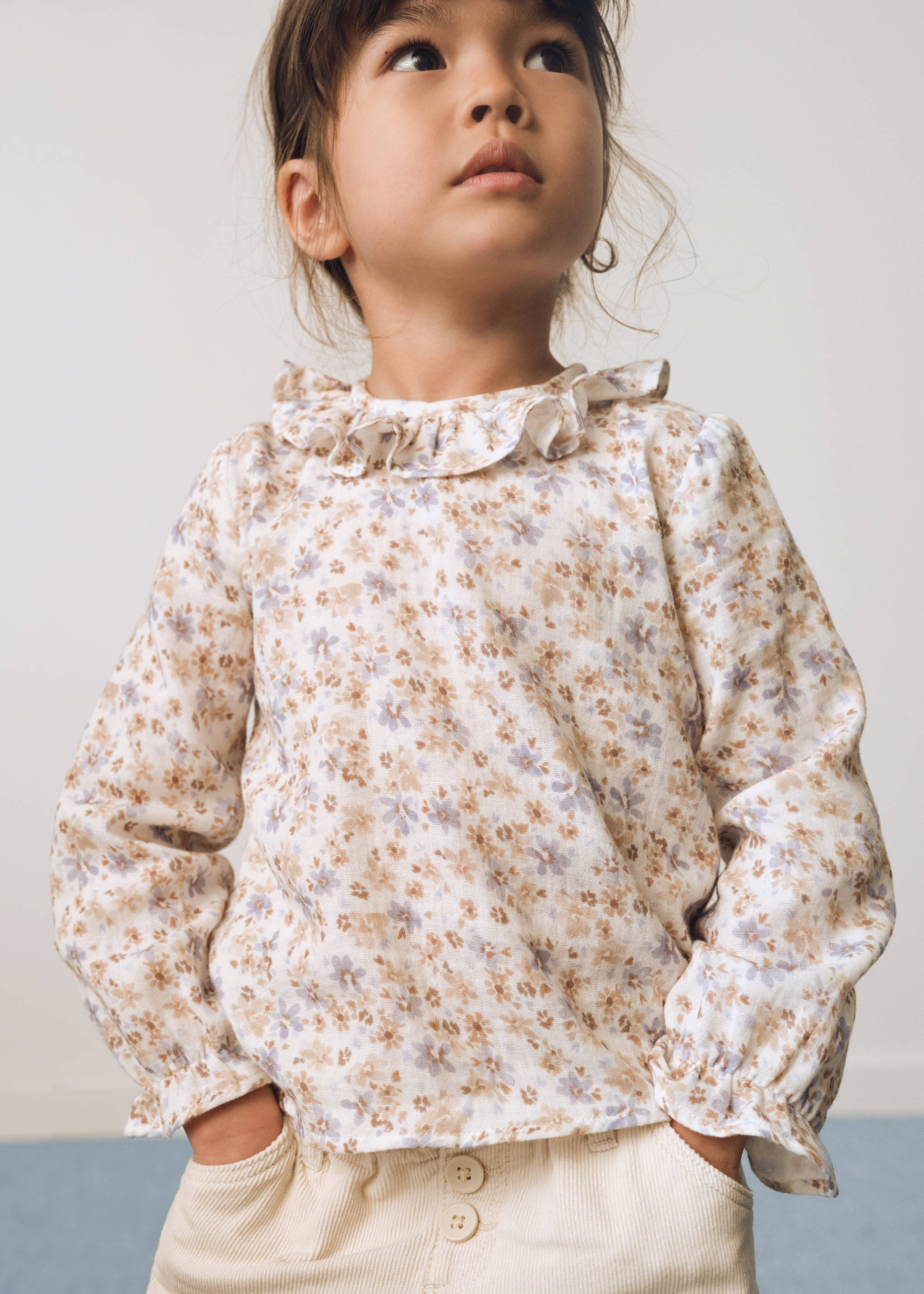 Blouse fleurie volants - Plan général