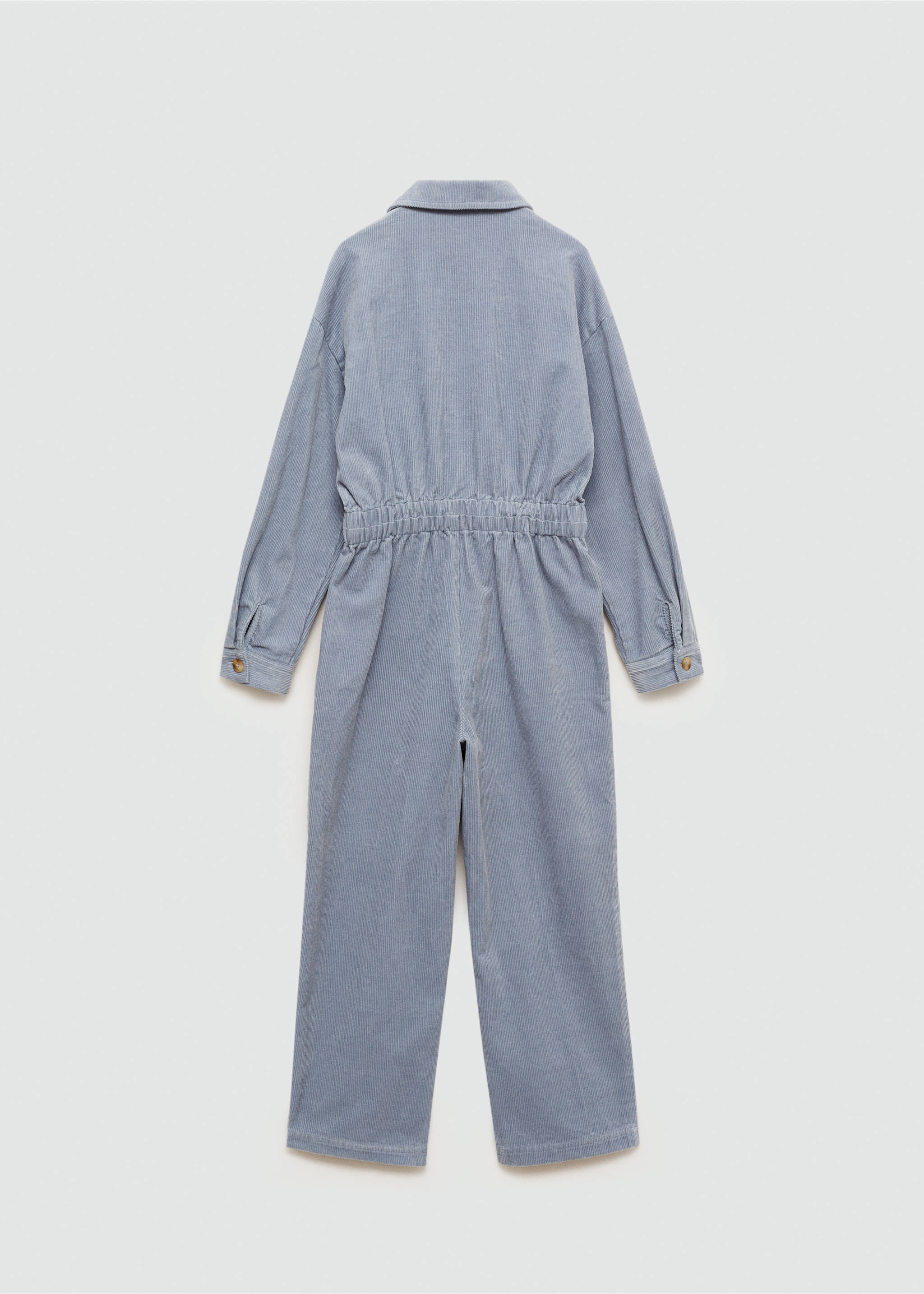 Langer Cord-Overall - Rückseite des Artikels, Blau. Ref: 77056345-00.