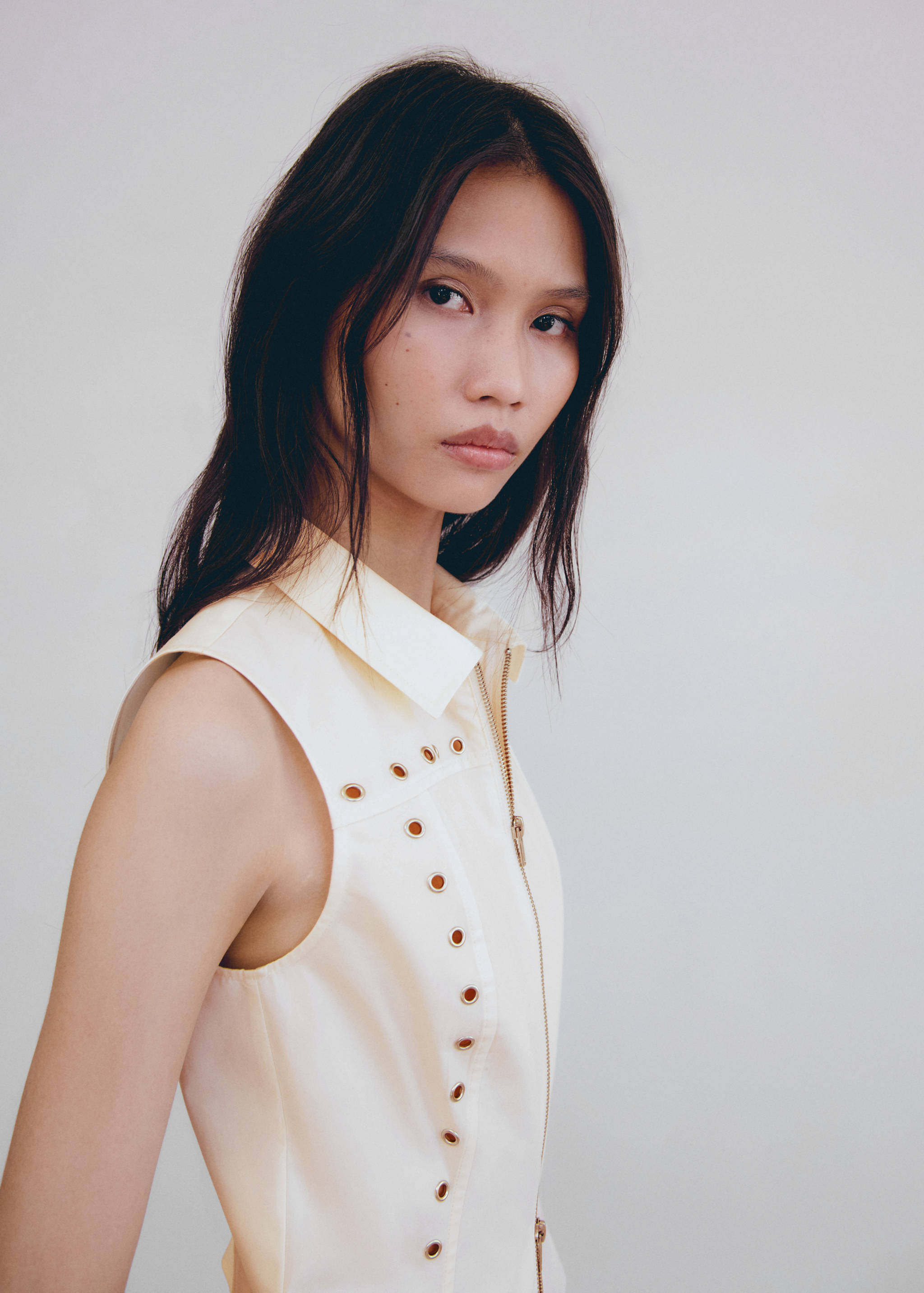 Studded top with zip - Details of the article 1