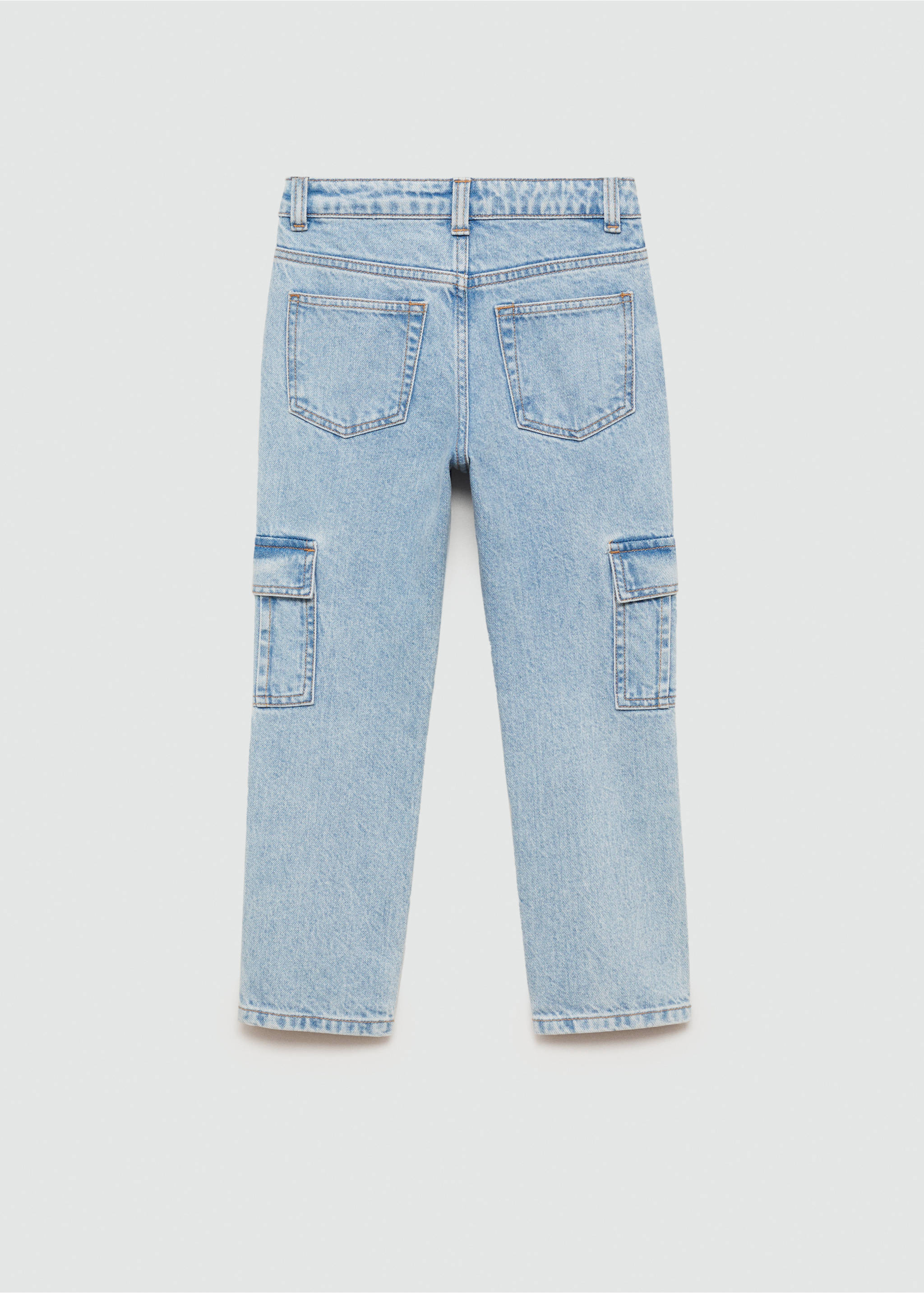 Pocket cargo jeans - Reverse of the article, Light Blue. Ref: 77056349-00.