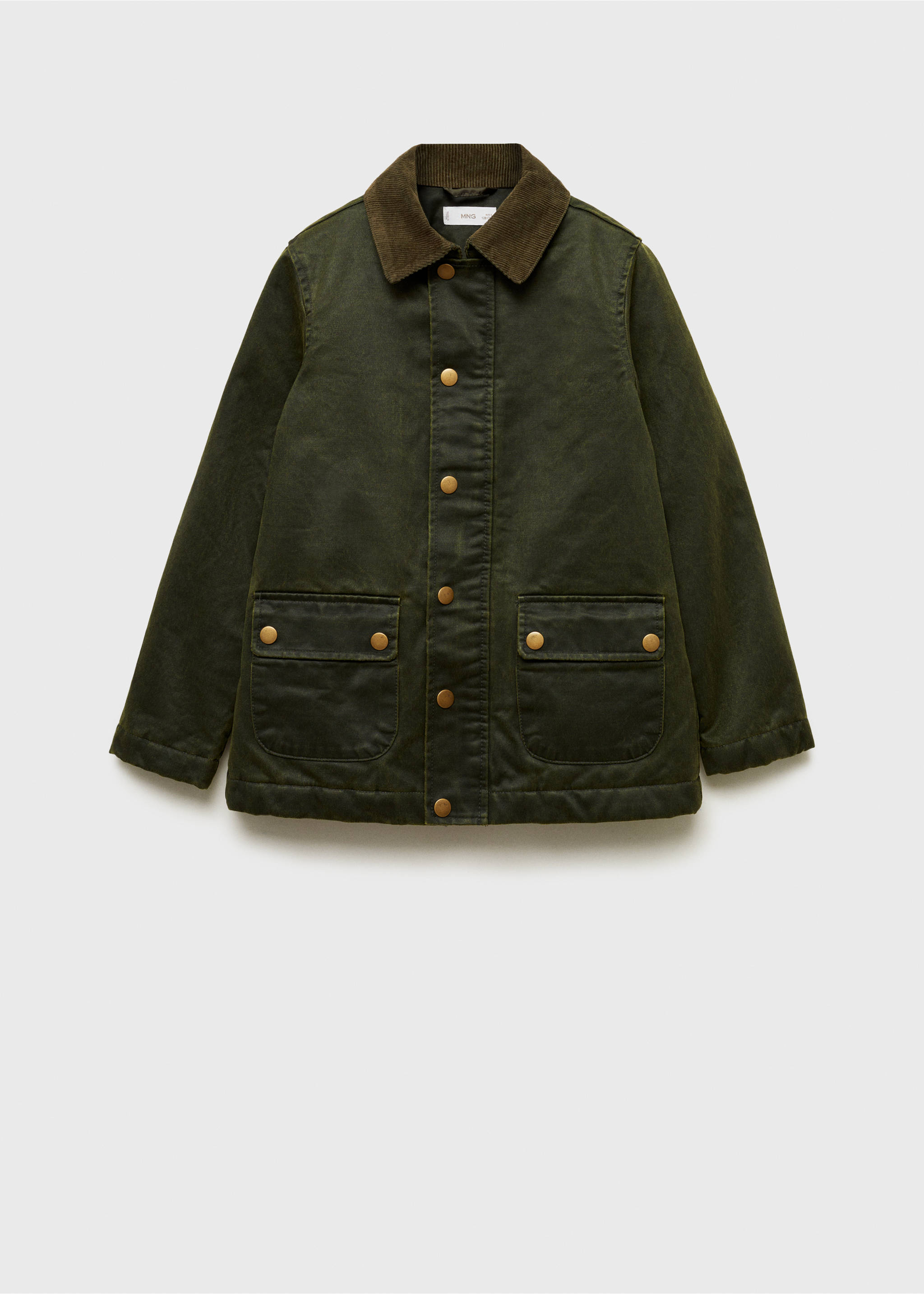Waxed-effect barn jacket - Article without model, Khaki. Ref: 77056721-00.