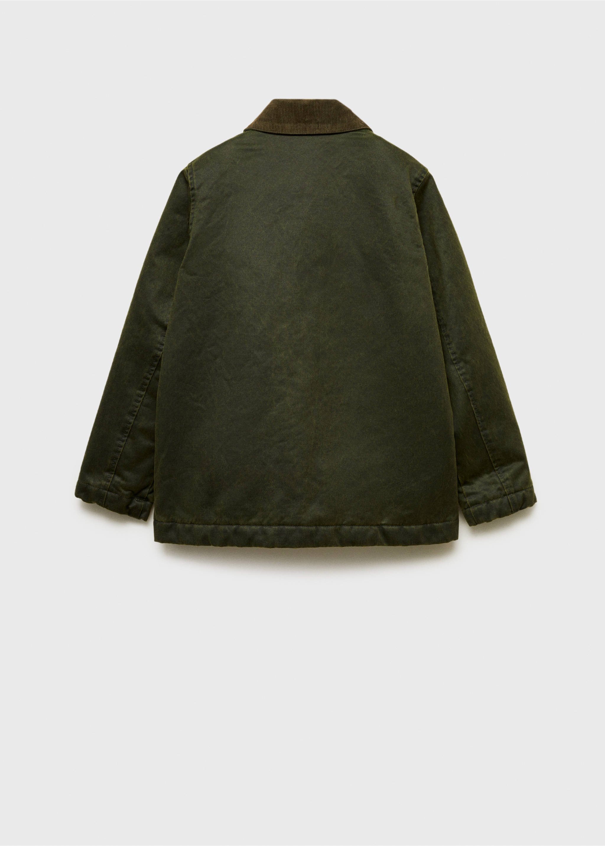 Waxed-effect barn jacket - Reverse of the article, Khaki. Ref: 77056721-00.