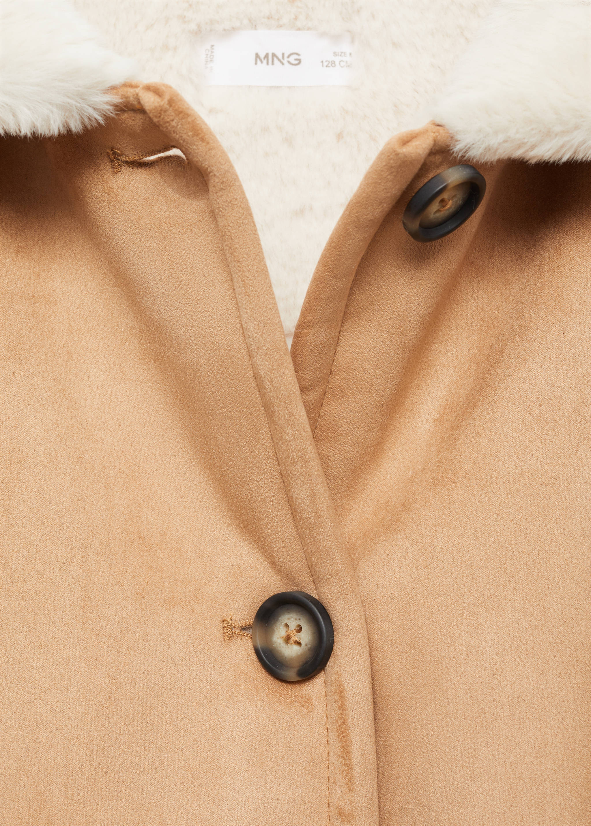 Fur and suede-effect coat - Details of the article 8