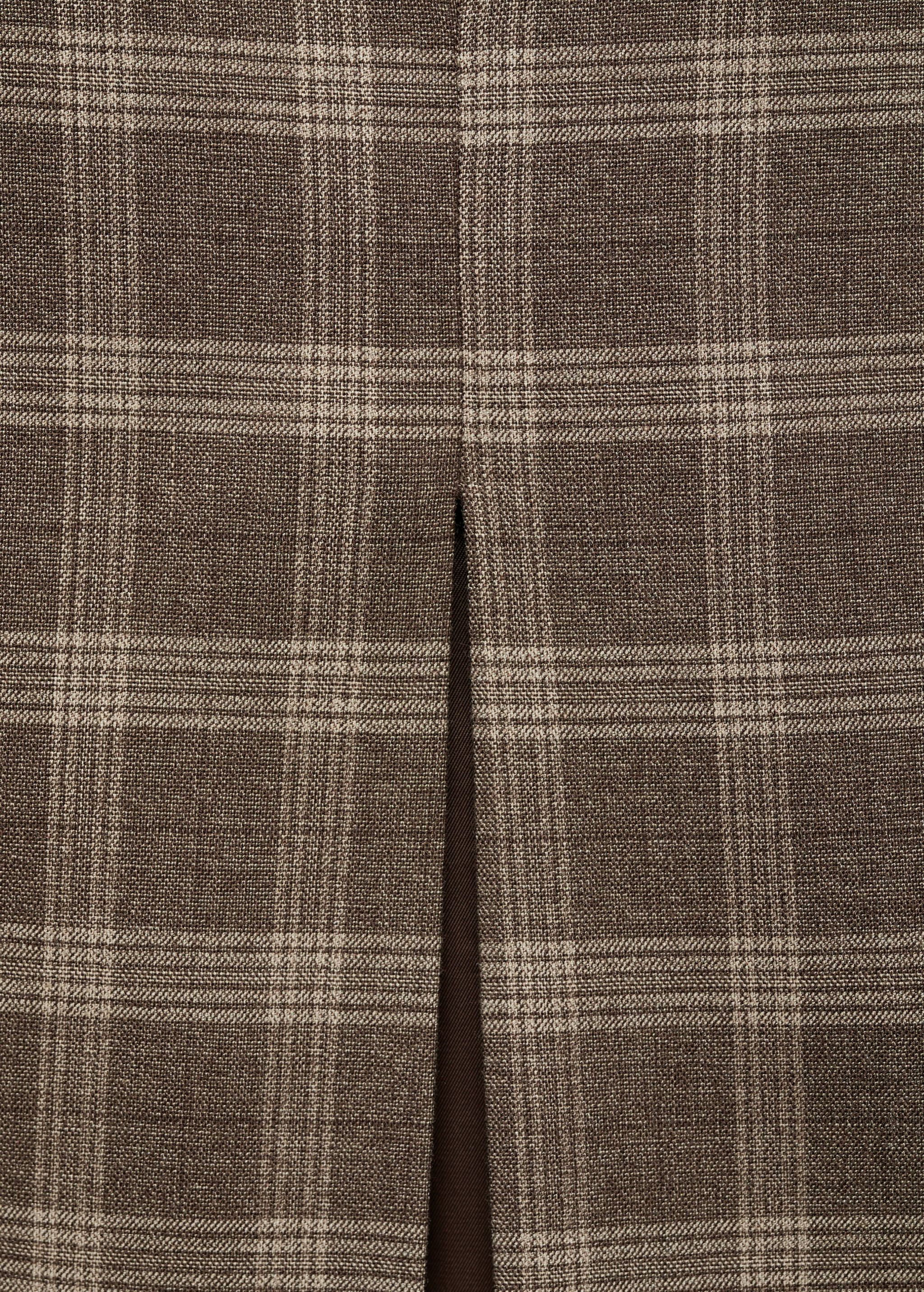 Check skirt with slit - Details of the article 8