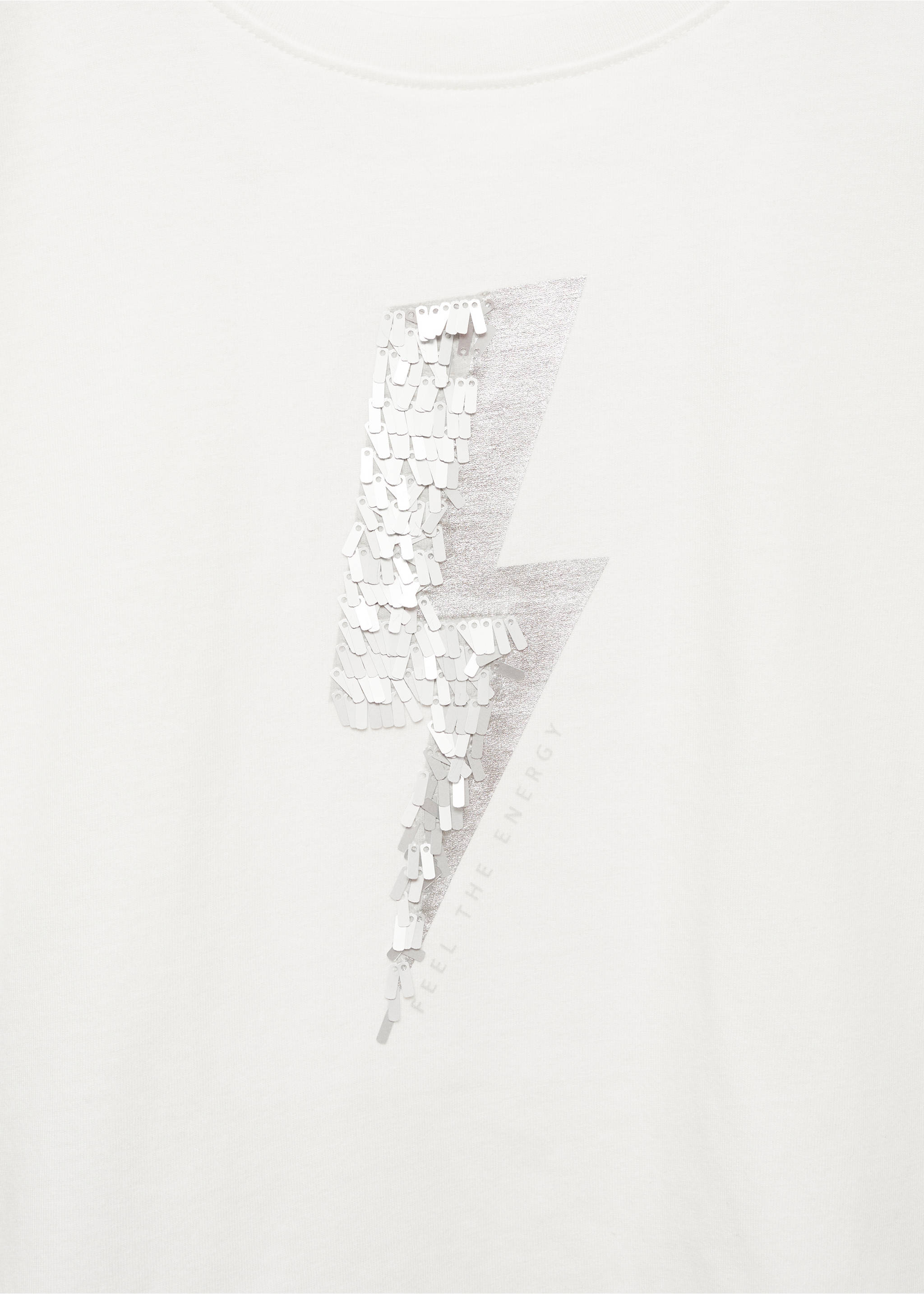 Sequin print T-shirt - Details of the article 0, Off White. Ref: 77056728-00.